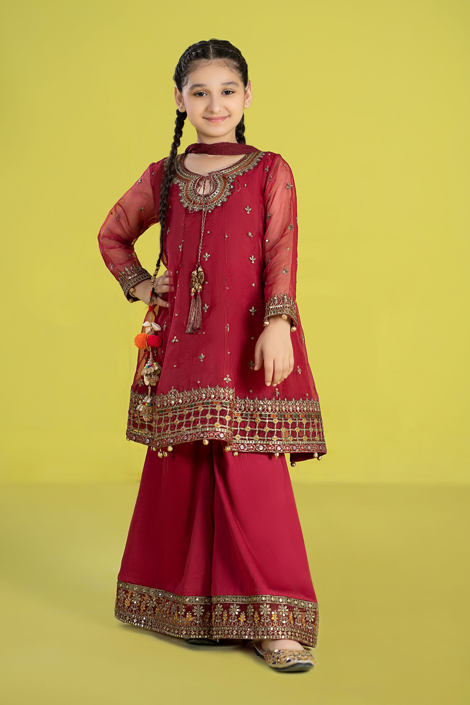 3 Piece Embroidered Organza Suit | MKS-EF24-16 – Maria.B. Designs (PK)