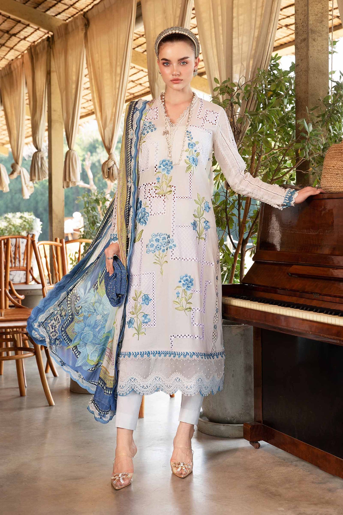 3 Piece Unstitched Printed Lawn Suit | MPT-2501-A