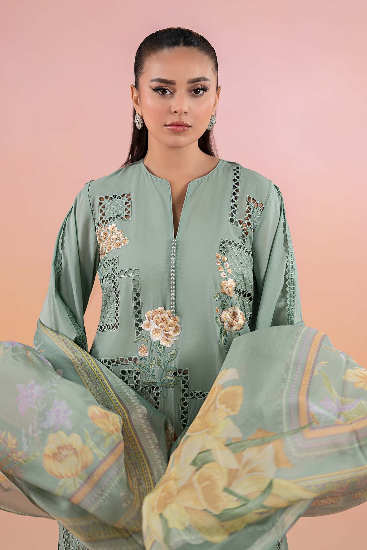 3 Piece Printed Lawn Suit | MPS-2501-B