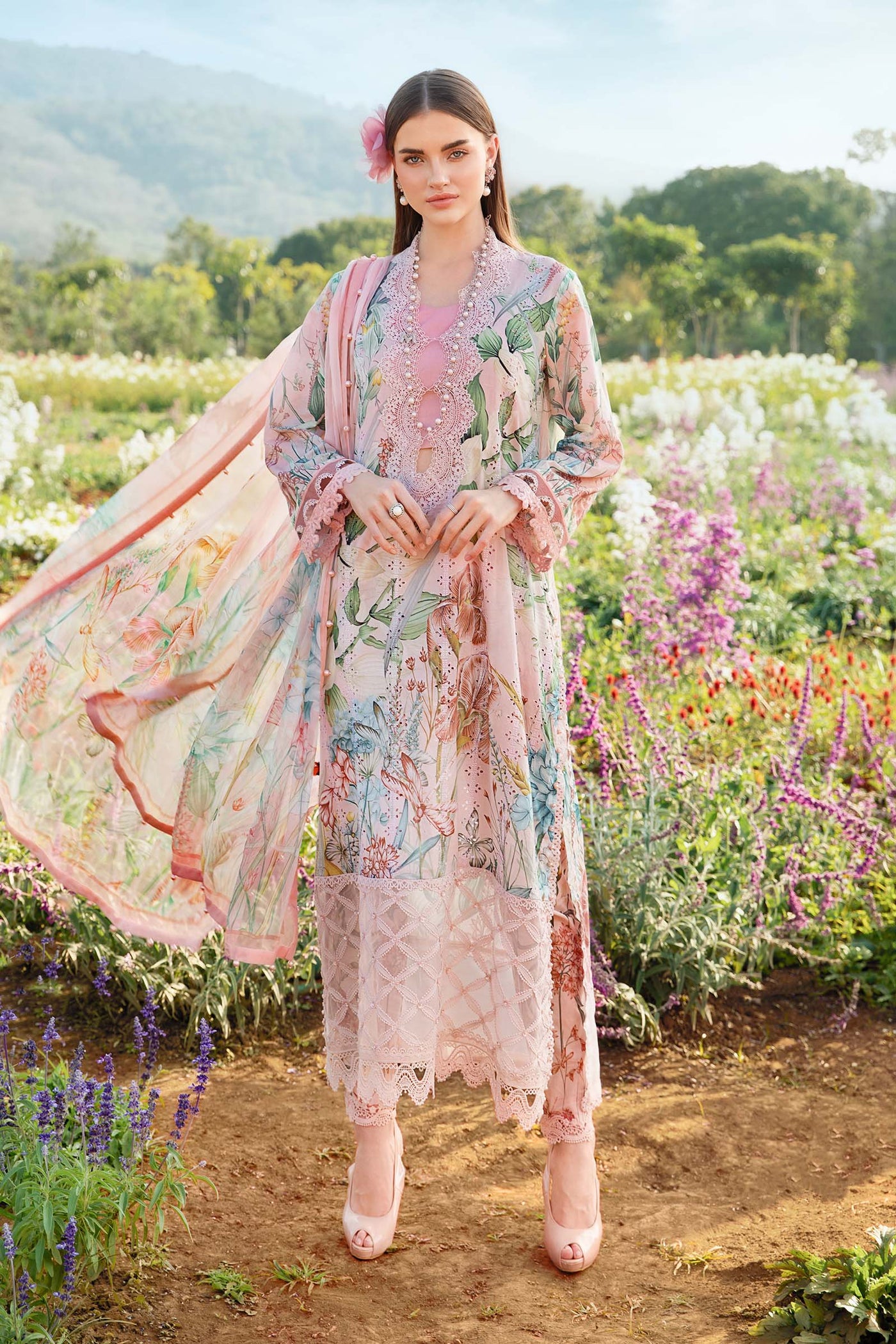 3 Piece Unstitched Printed Lawn Suit | MPT-2502-A