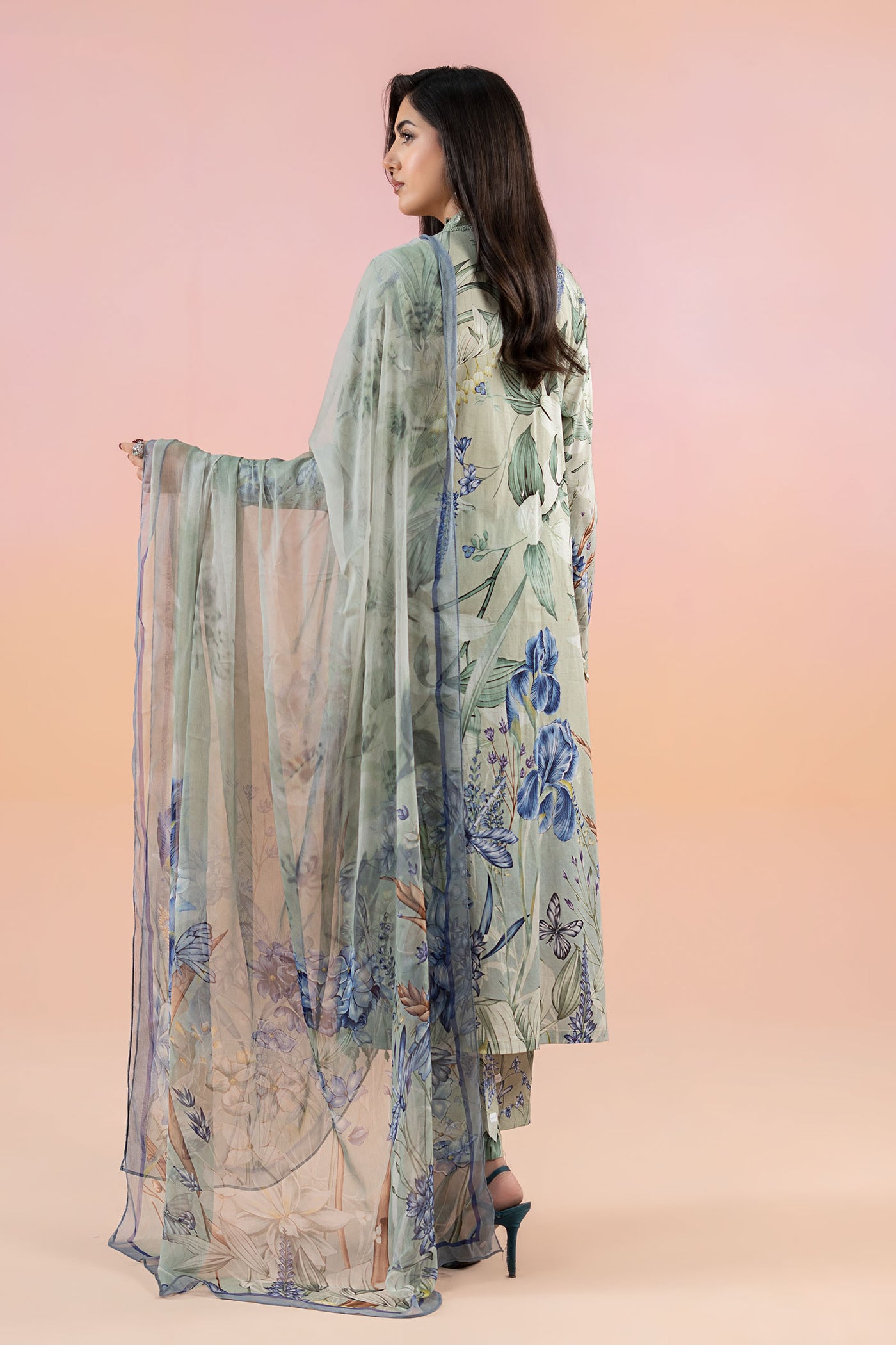 3 Piece Printed Lawn Suit | MPS-2502-B