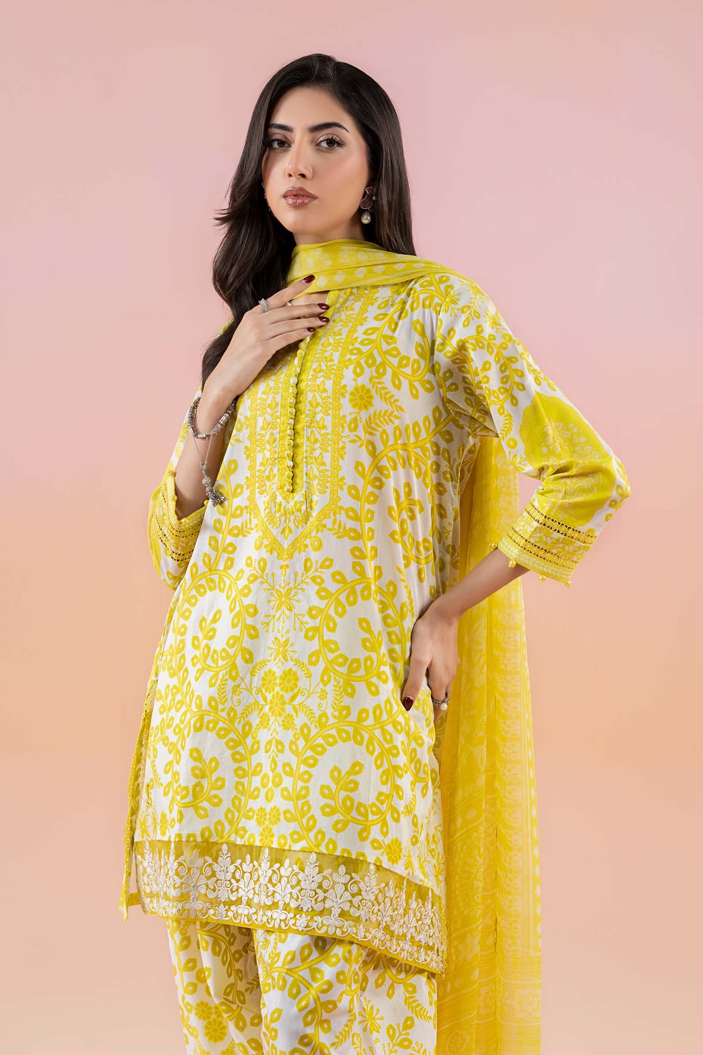 3 Piece Printed Lawn Suit | MPS-2504-A