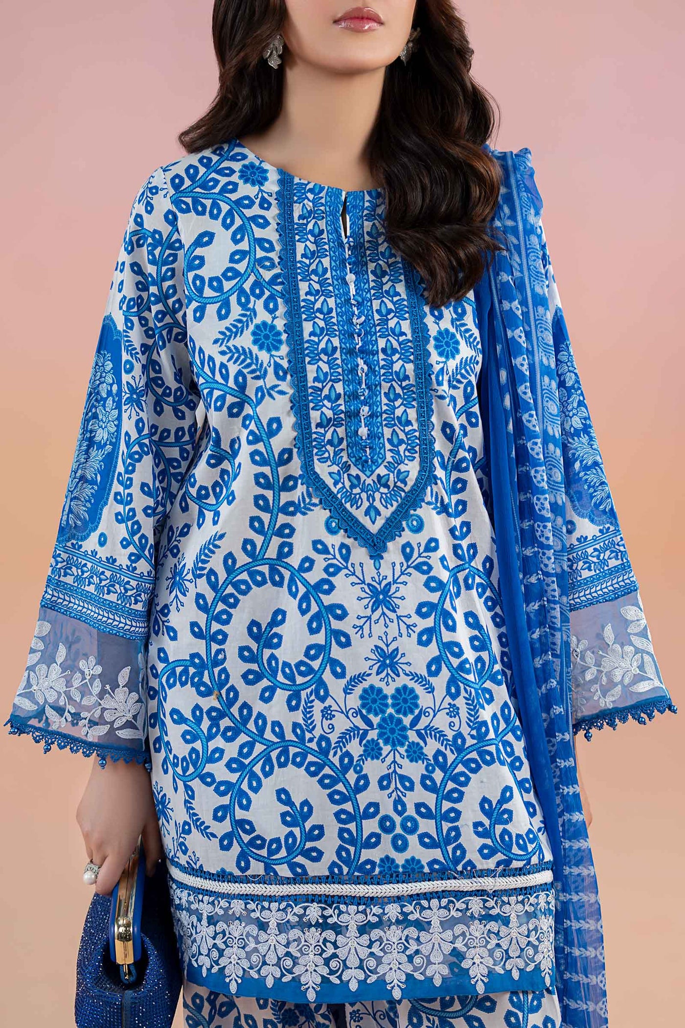 3 Piece Printed Lawn Suit | MPS-2504-B