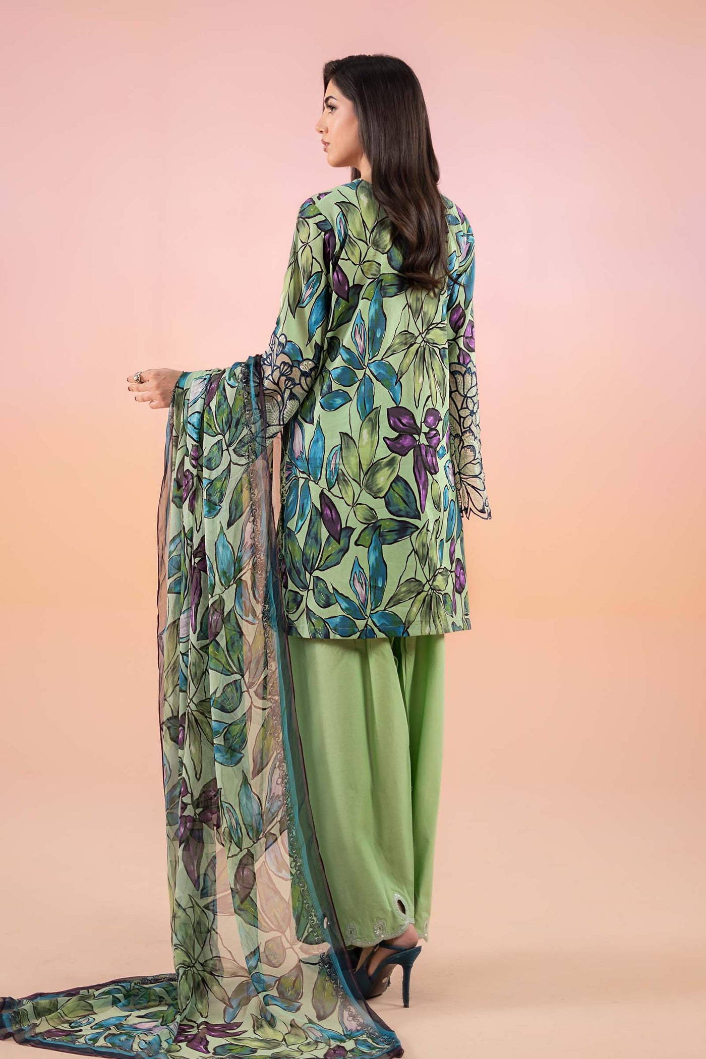 3 Piece Printed Lawn Suit | MPS-2505-B