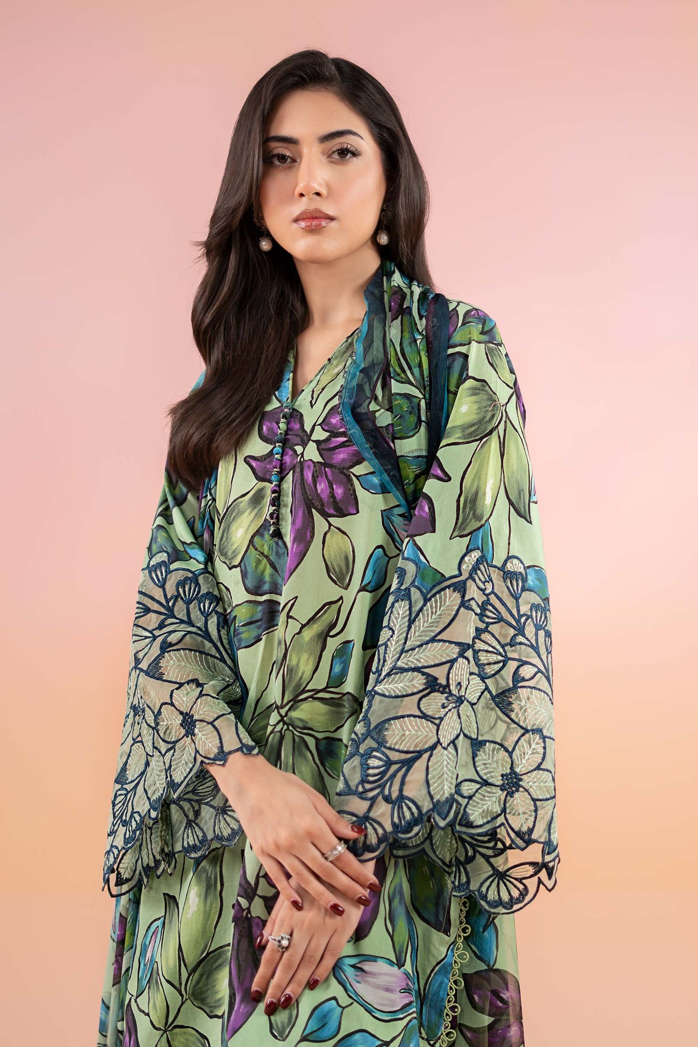 3 Piece Printed Lawn Suit | MPS-2505-B