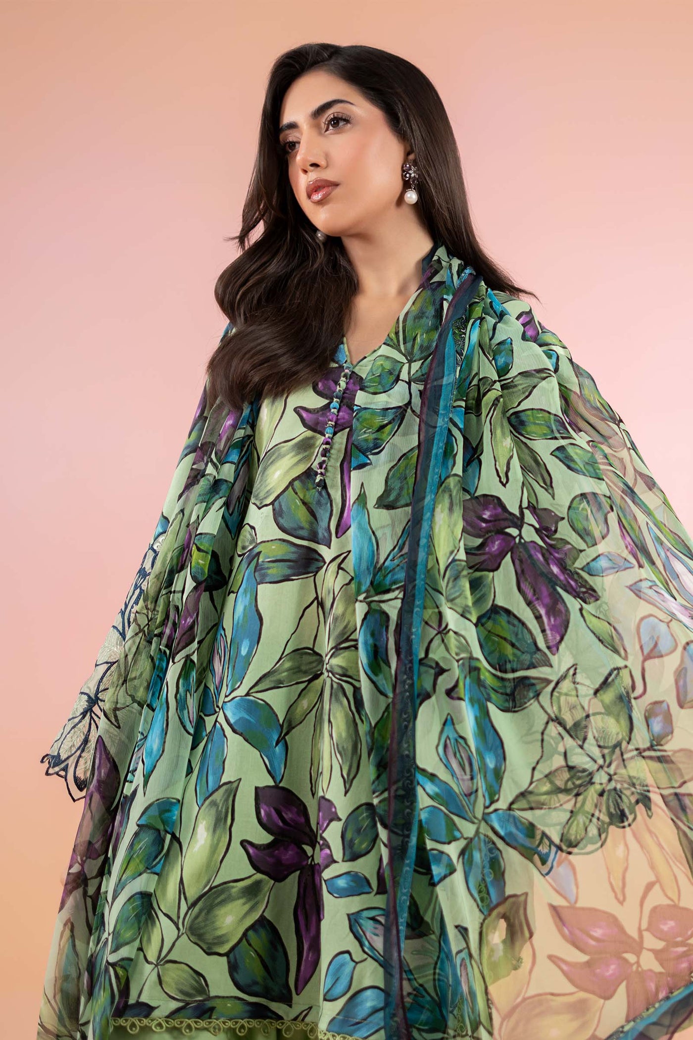 3 Piece Printed Lawn Suit | MPS-2505-B