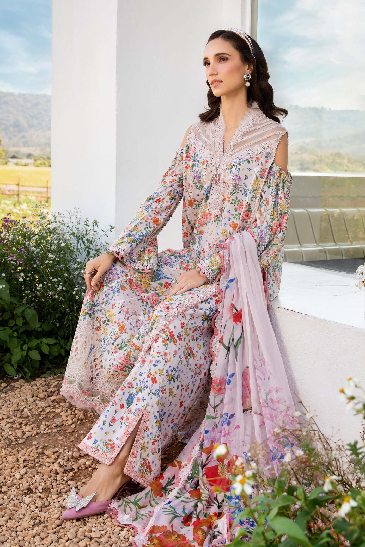 3 Piece Unstitched Printed Lawn Suit | MPT-2507-A