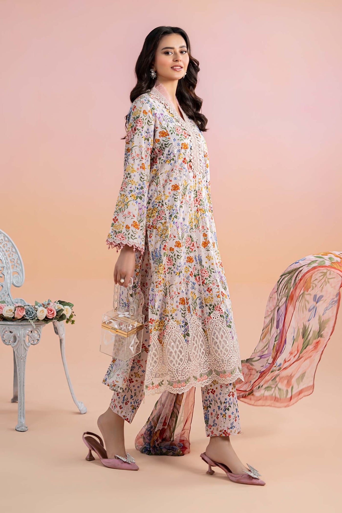 3 Piece Printed Lawn Suit | MPS-2507-A