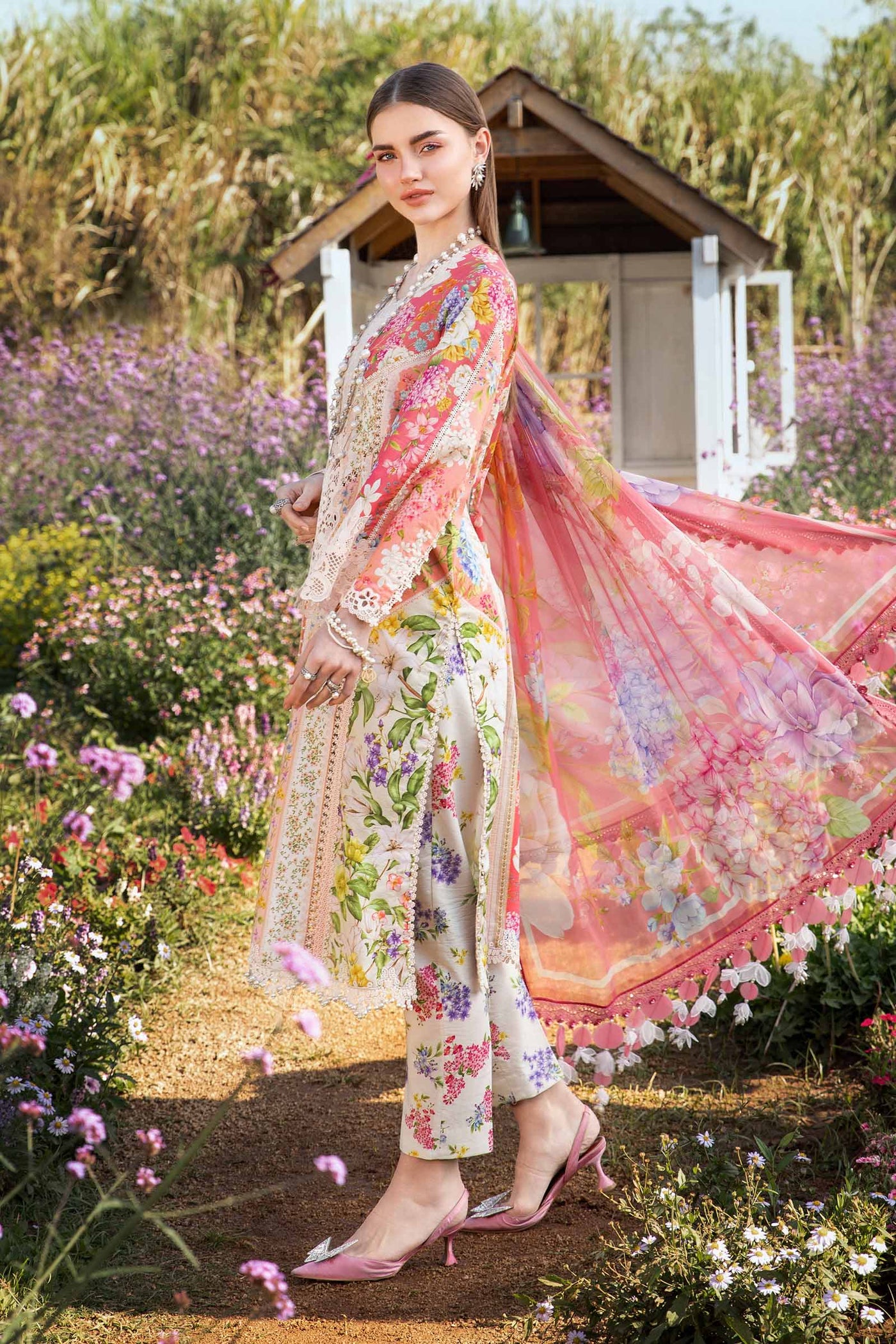 3 Piece Unstitched Printed Lawn Suit | MPT-2509-B