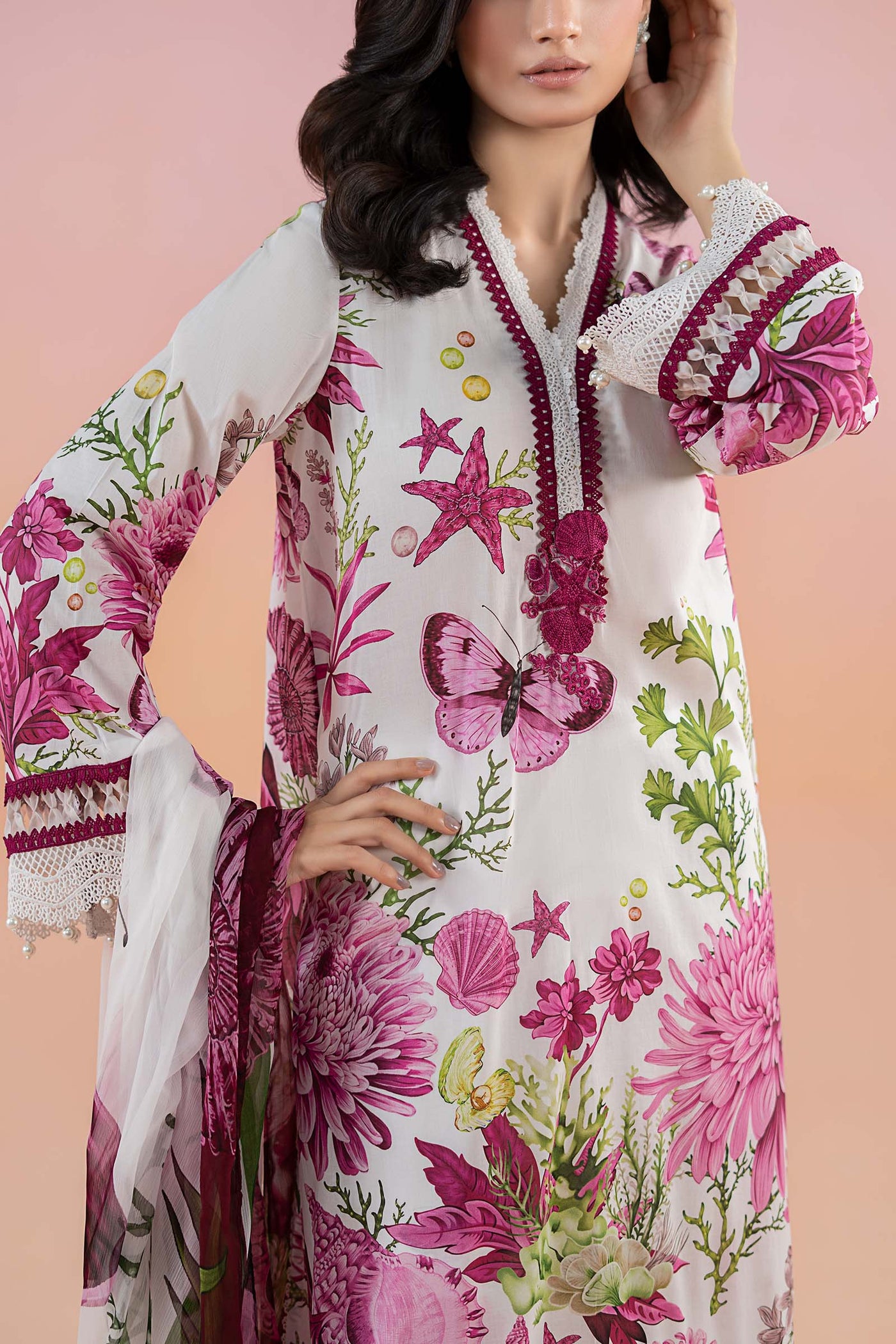 3 Piece Printed Lawn Suit | MPS-2510-A