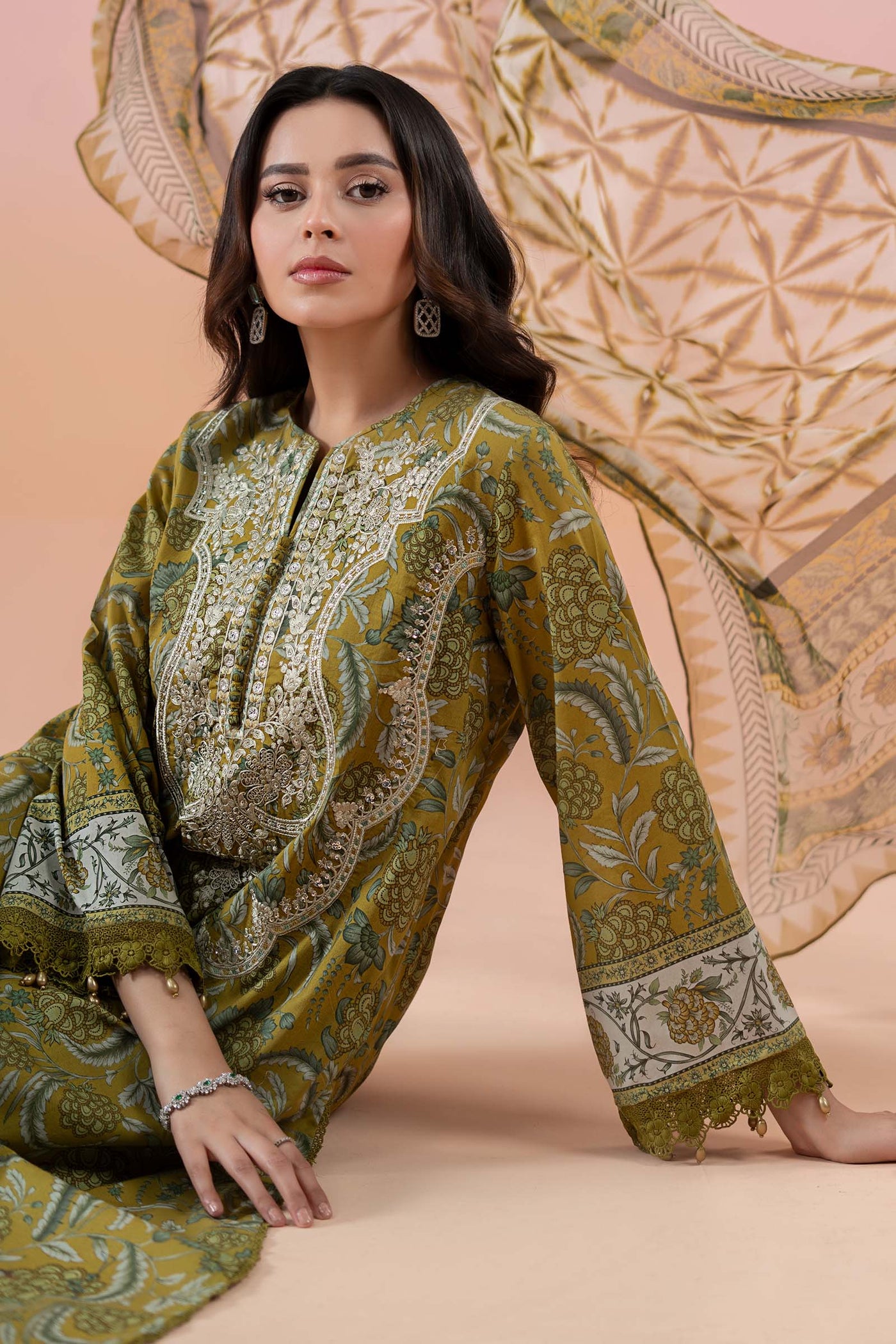 3 Piece Printed Lawn Suit | MPS-2513-B