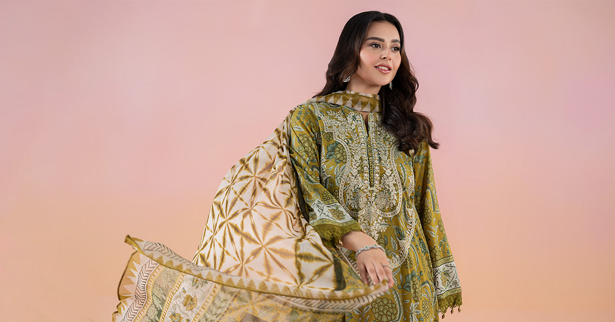 3 Piece Printed Lawn Suit | MPS-2513-B