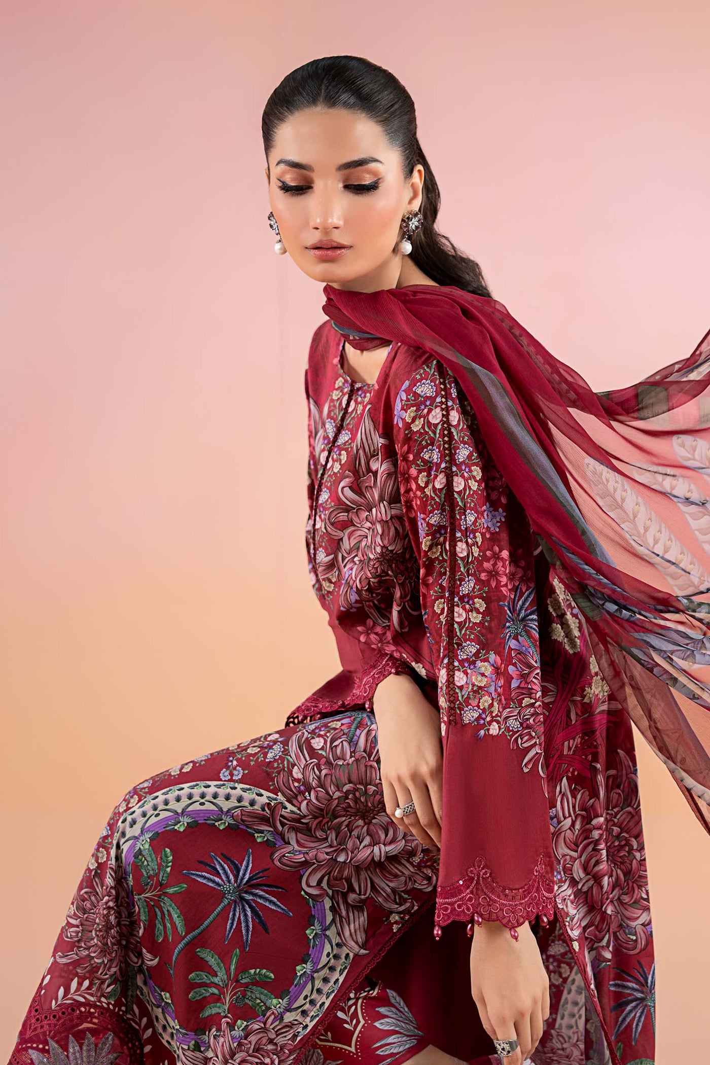 3 Piece Printed Lawn Suit | MPS-2514-B