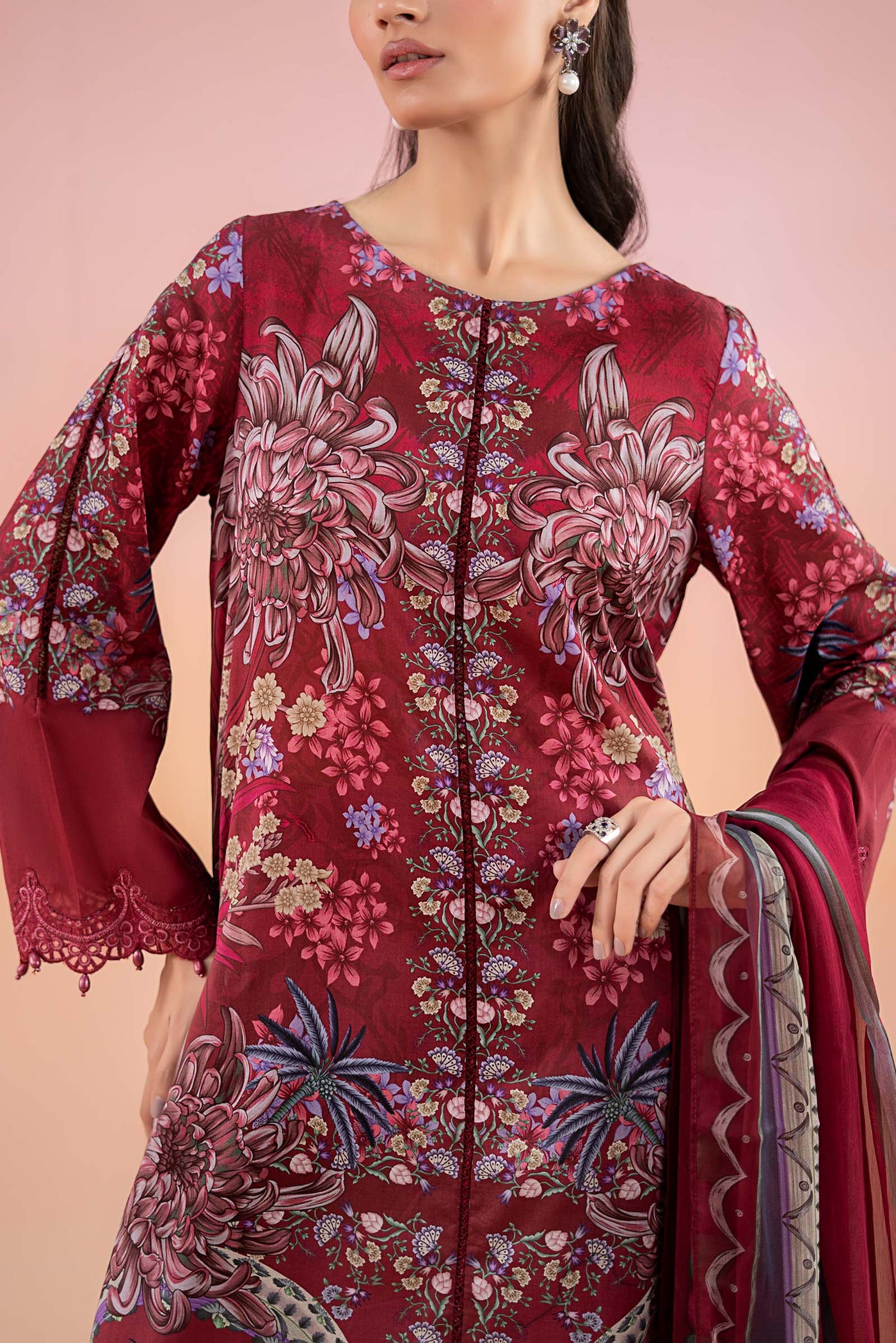 3 Piece Printed Lawn Suit | MPS-2514-B