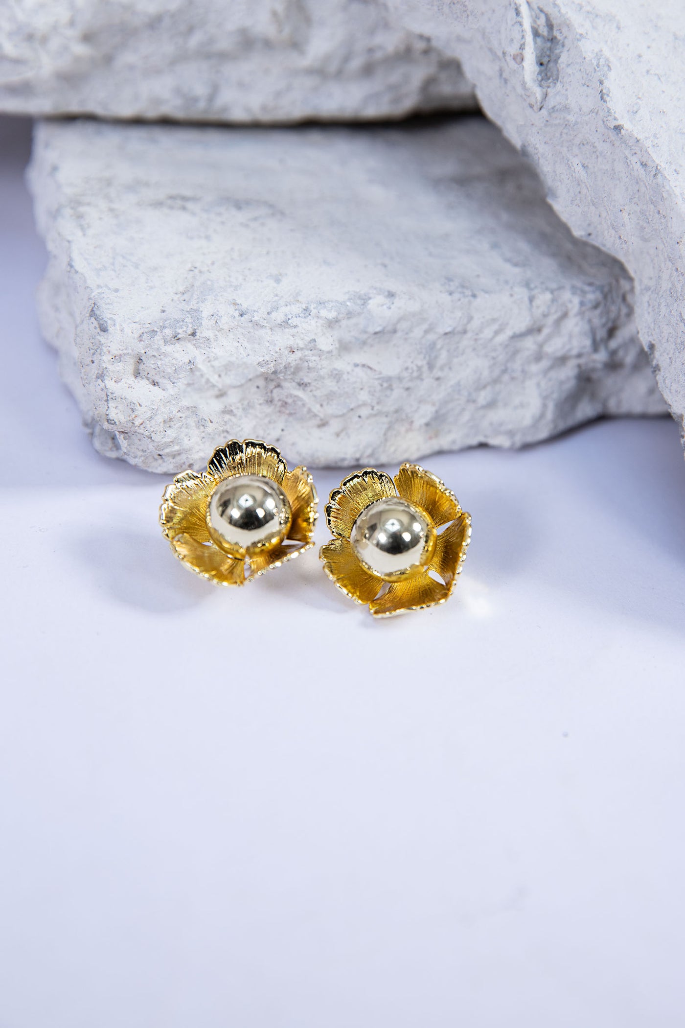 Geometrical Flower Earrings