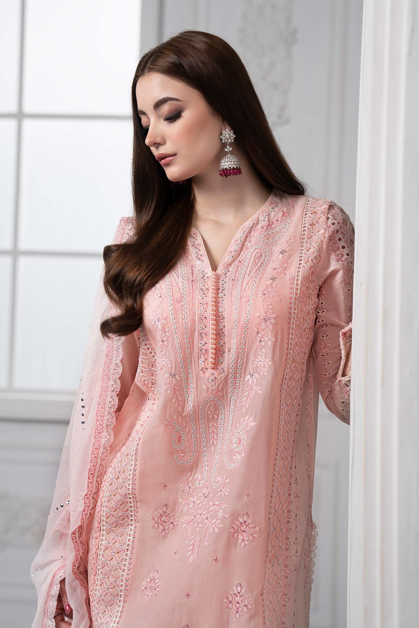 3 Piece Embroidered Lawn Suit | DS-2511-A