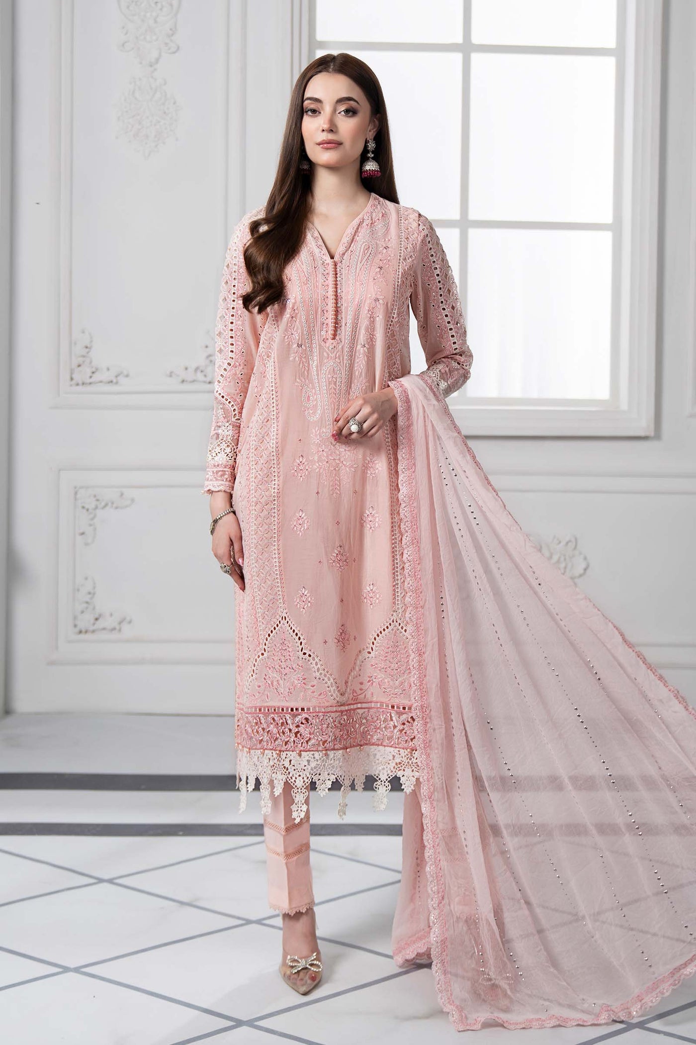 3 Piece Embroidered Lawn Suit | DS-2511-A