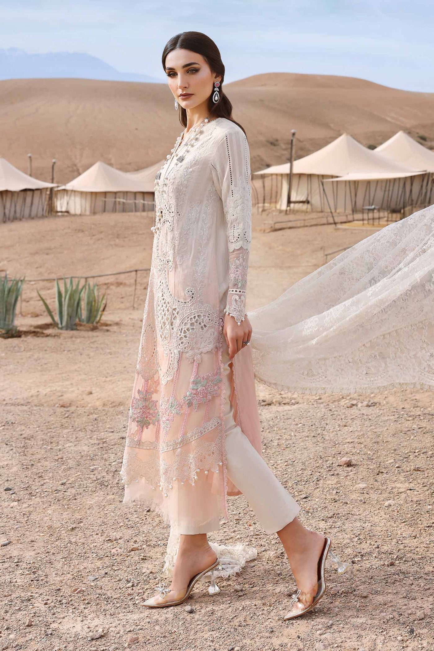 3 Piece Unstitched Embroidered Dobby Lawn Suit | D-2515-A