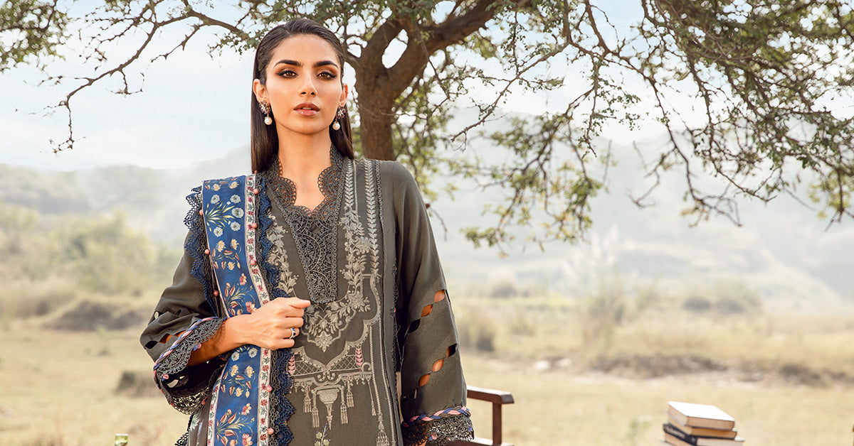 3 Piece Unstitched Printed Linen Suit | MPT-2401-A