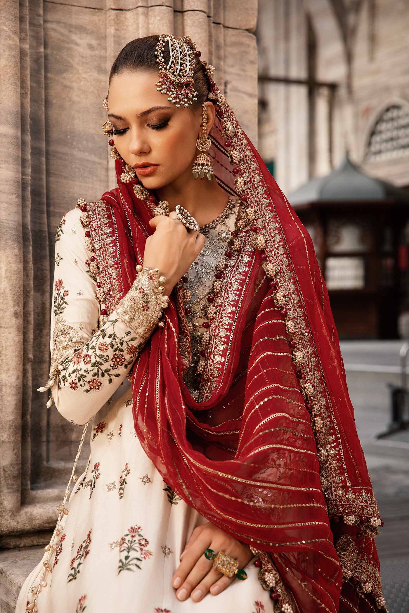 Unstitched Embroidered Cotton Satin Suit | CST-801