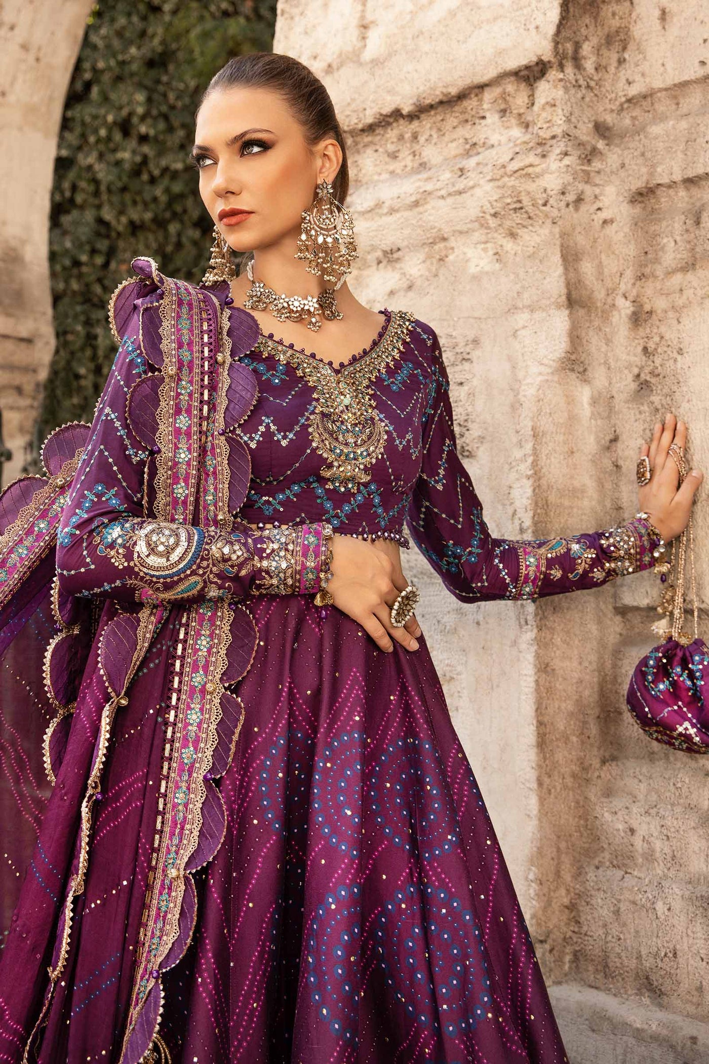 Unstitched Embroidered Cotton Satin Suit | CST-802