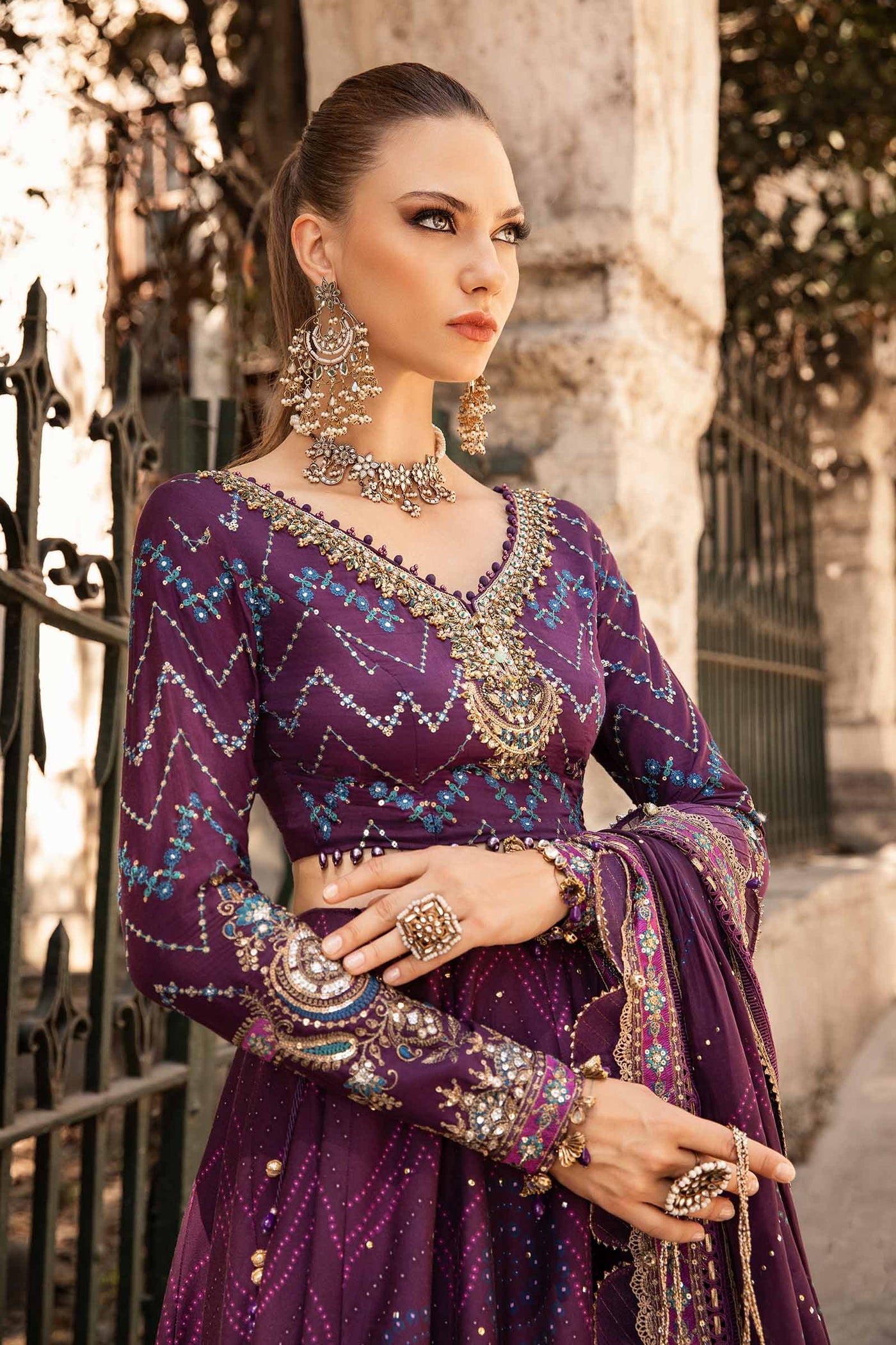 Unstitched Embroidered Cotton Satin Suit | CST-802