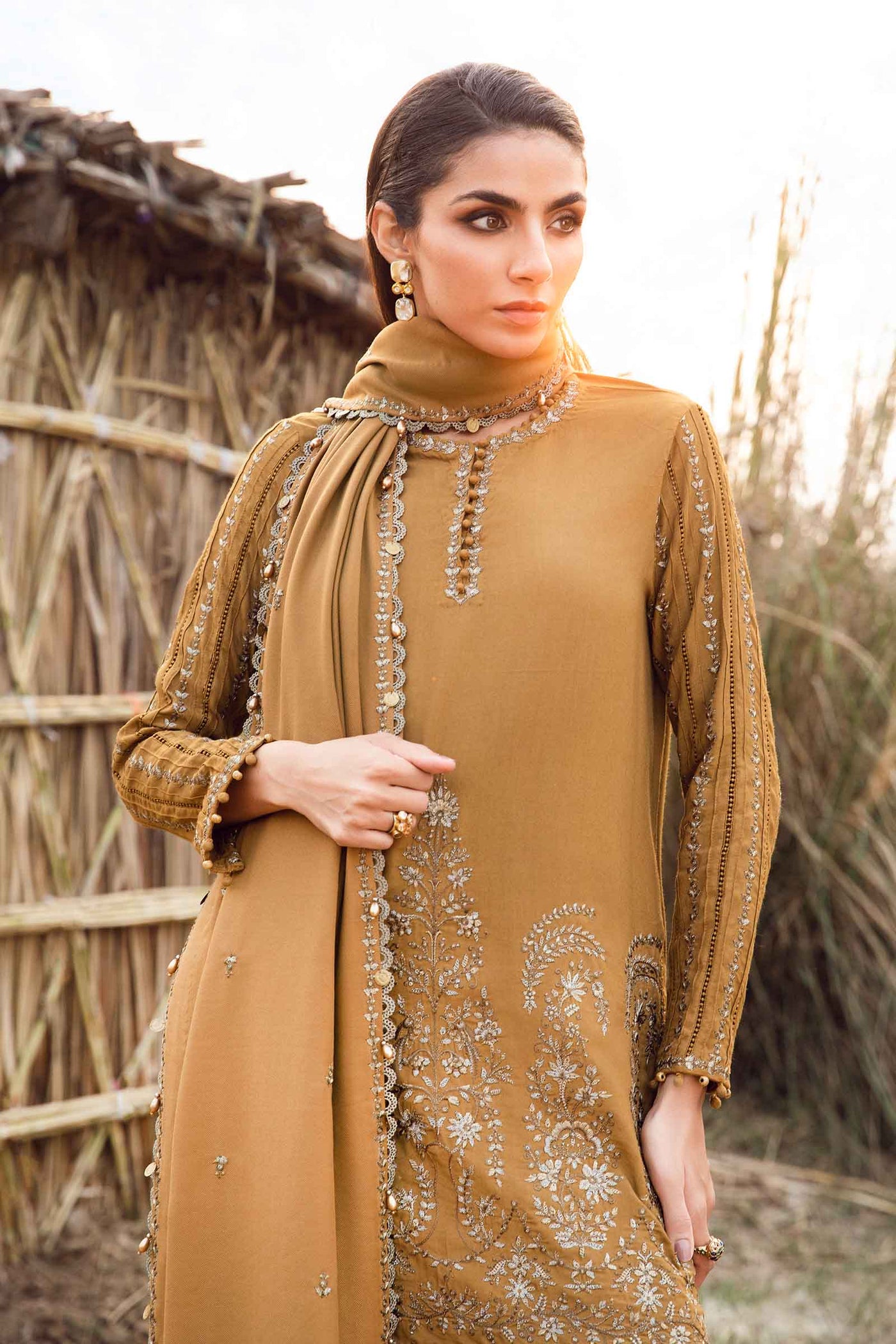 3 Piece Unstitched Printed Linen Suit | MPT-2403-A