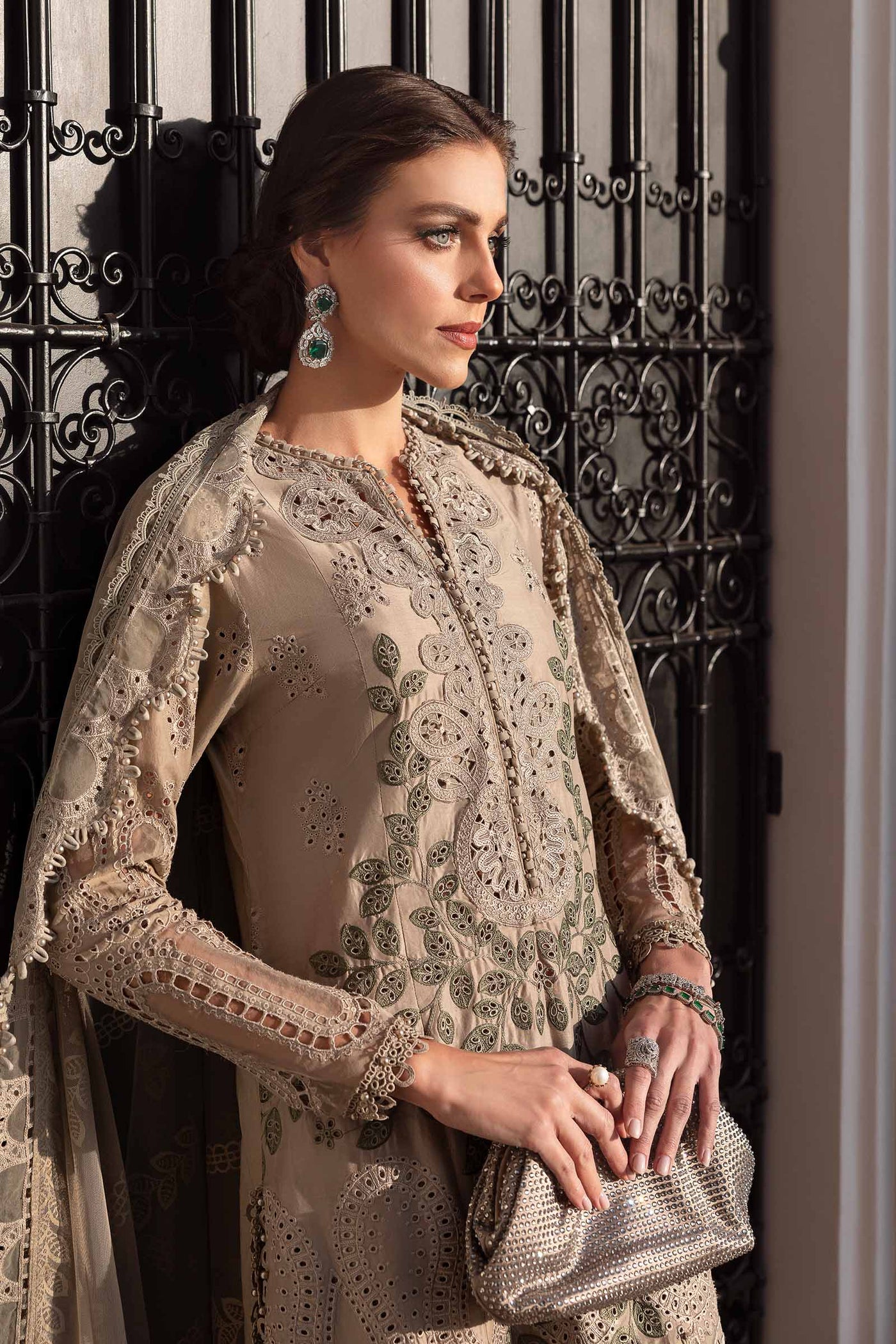 3 Piece Unstitched Embroidered Lawn Suit | D-2503-A