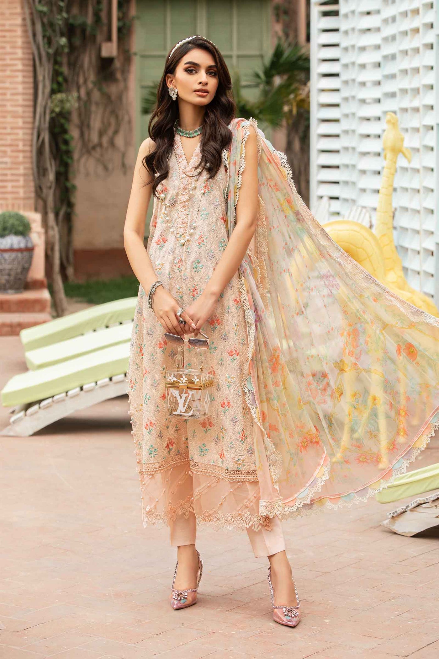 3 Piece Unstitched Printed Suit | MPT-2203-B