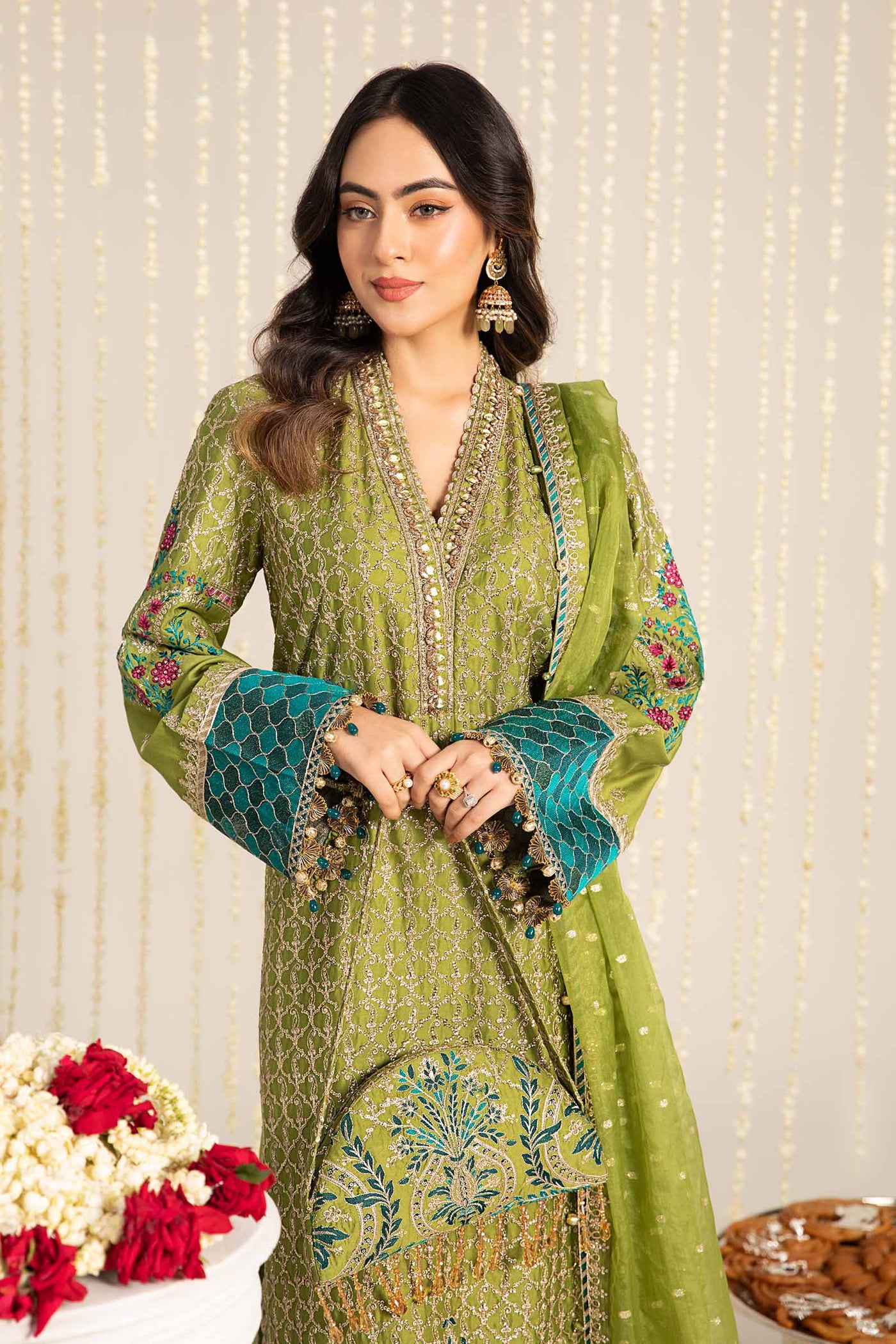 Unstitched Embroidered Cotton Satin Suit | CST-803