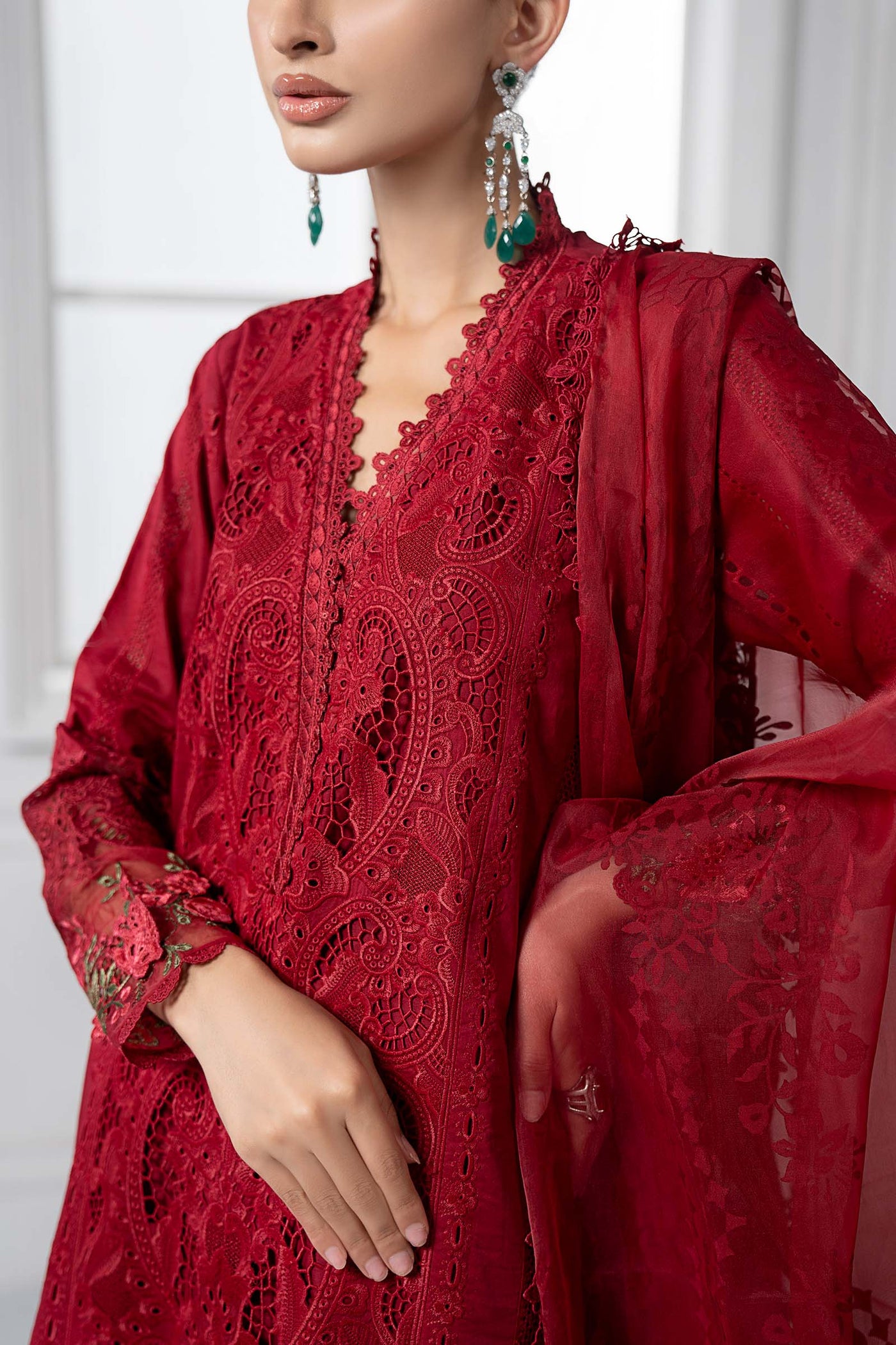 3 Piece Embroidered Lawn Suit | DS-2504-A