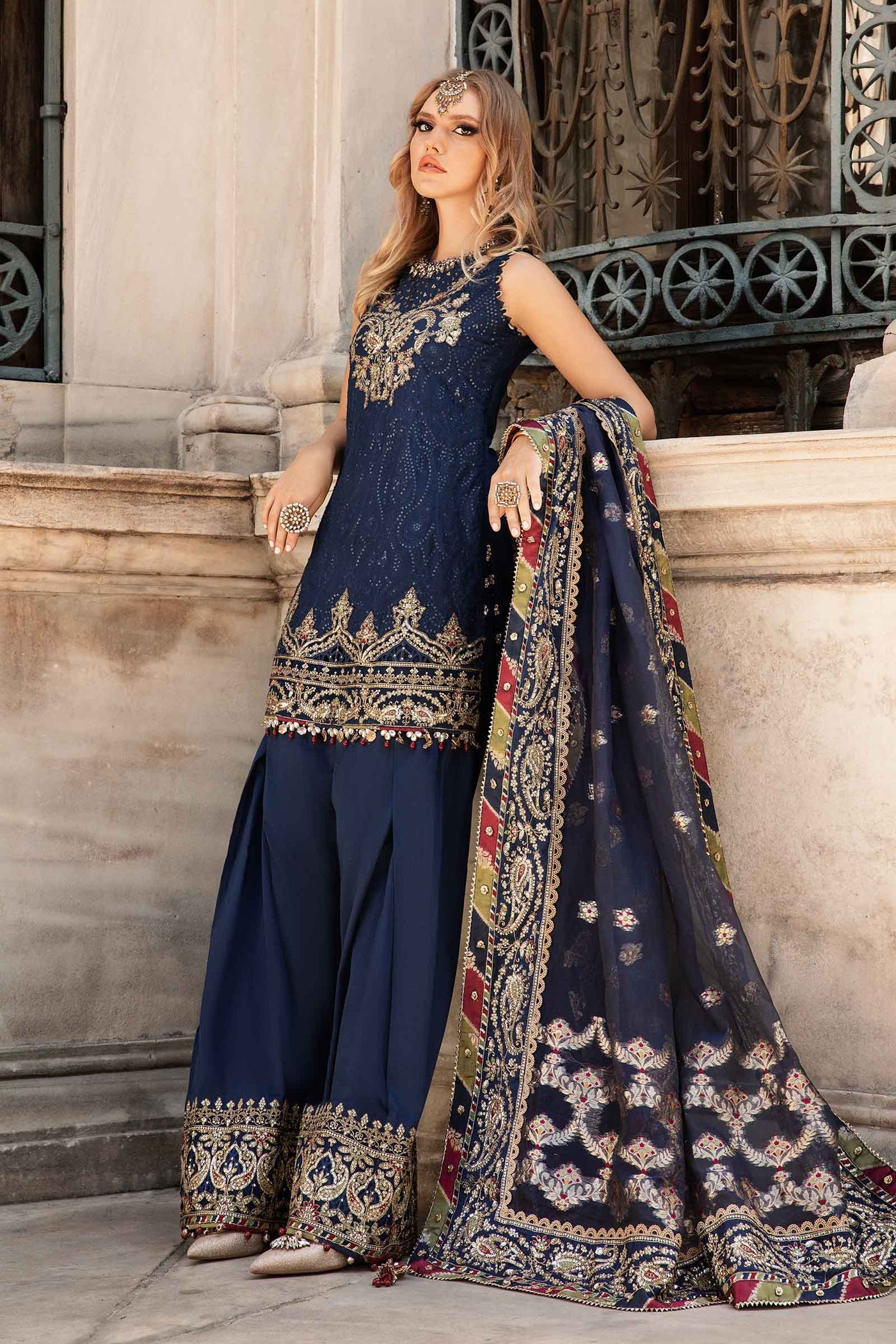 Unstitched Embroidered Cotton Satin Suit | CST-804