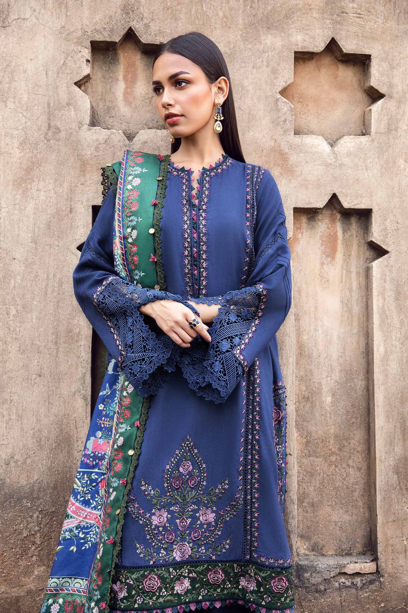 3 Piece Unstitched Printed Linen Suit | MPT-2405-A