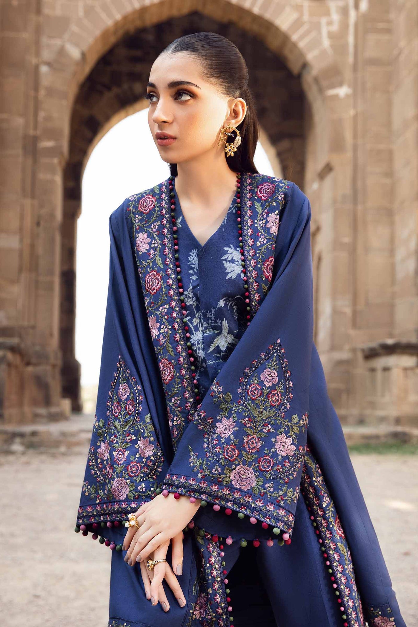 3 Piece Unstitched Printed Linen Suit | MPT-2405-A