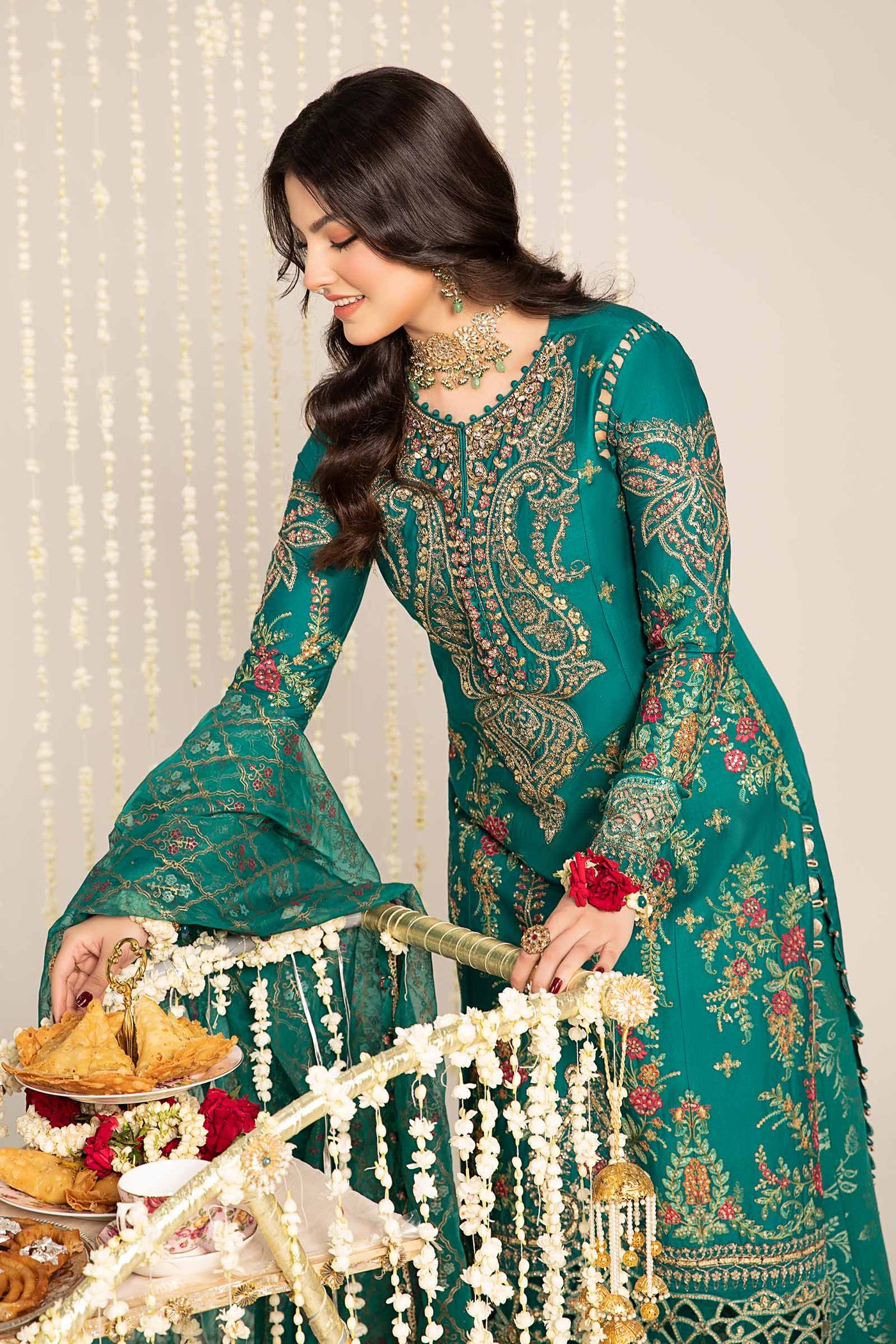 Unstitched Embroidered Cotton Satin Suit | CST-805