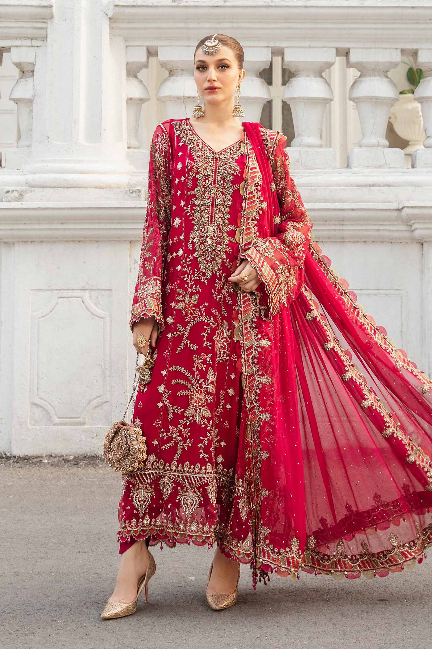 Unstitched Embroidered Chiffon Suit | MPC-24-107