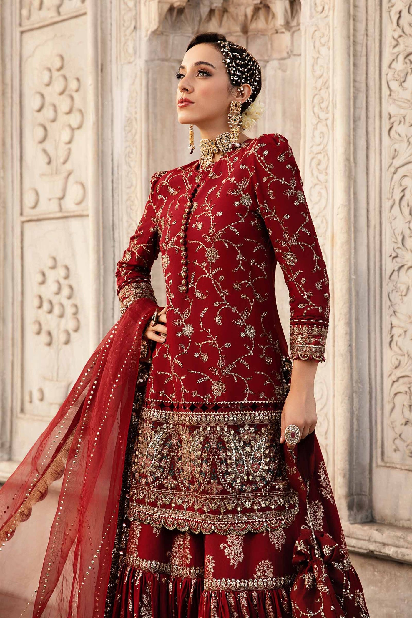 Unstitched Embroidered Cotton Satin Suit | CST-807