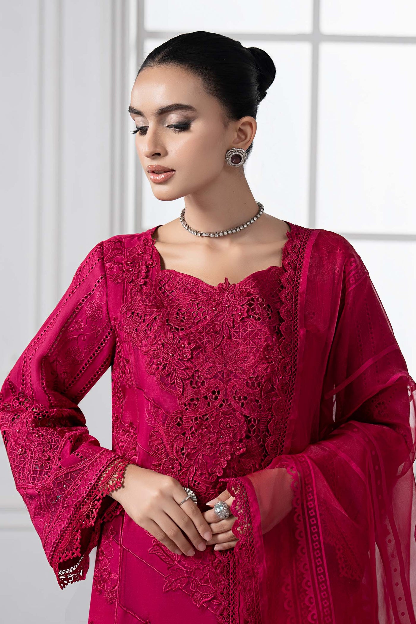 3 Piece Embroidered Lawn Suit | DS-2508-A