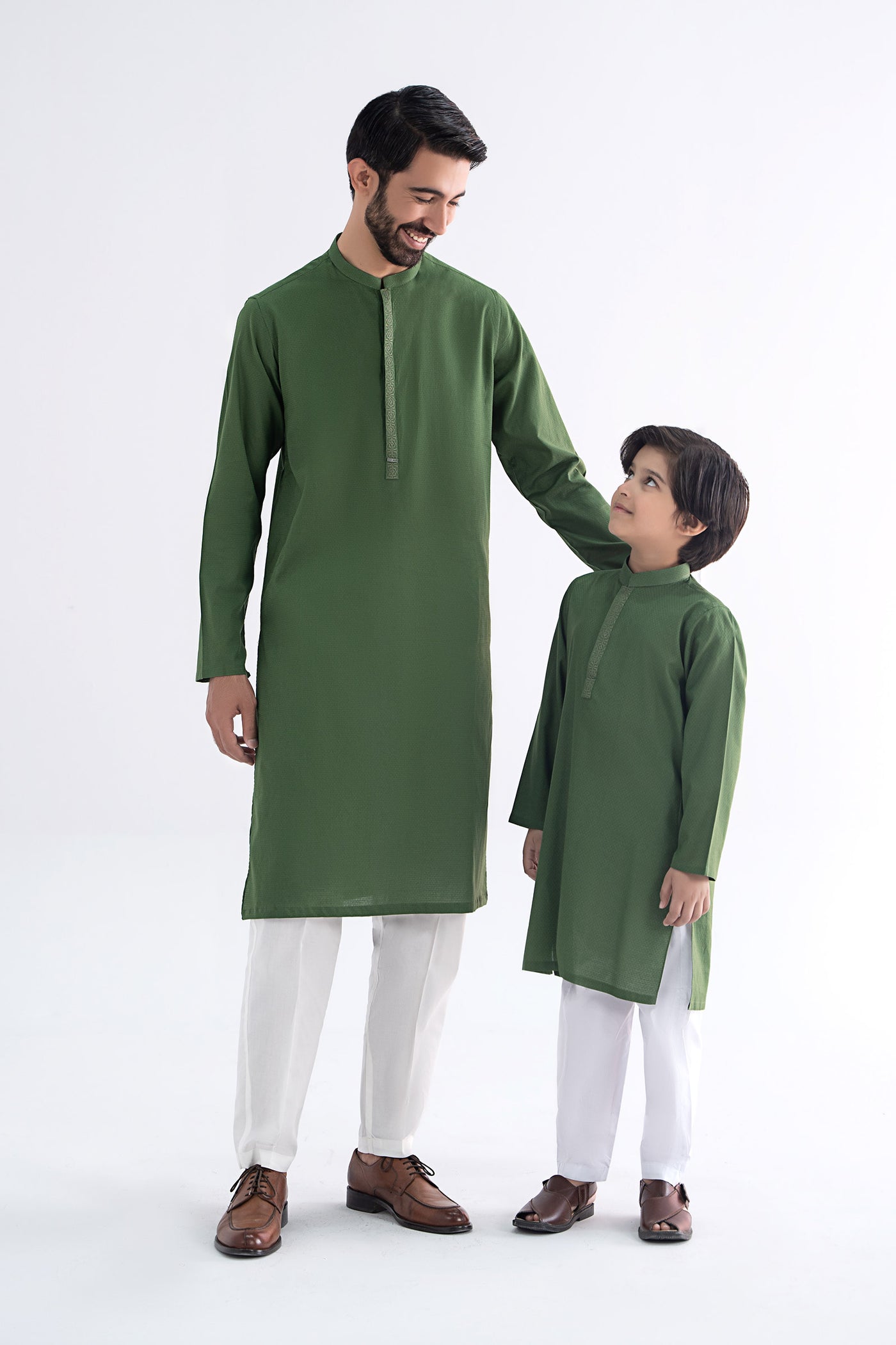 Embroidered Jacquard Kurta | MBK-KR25-04