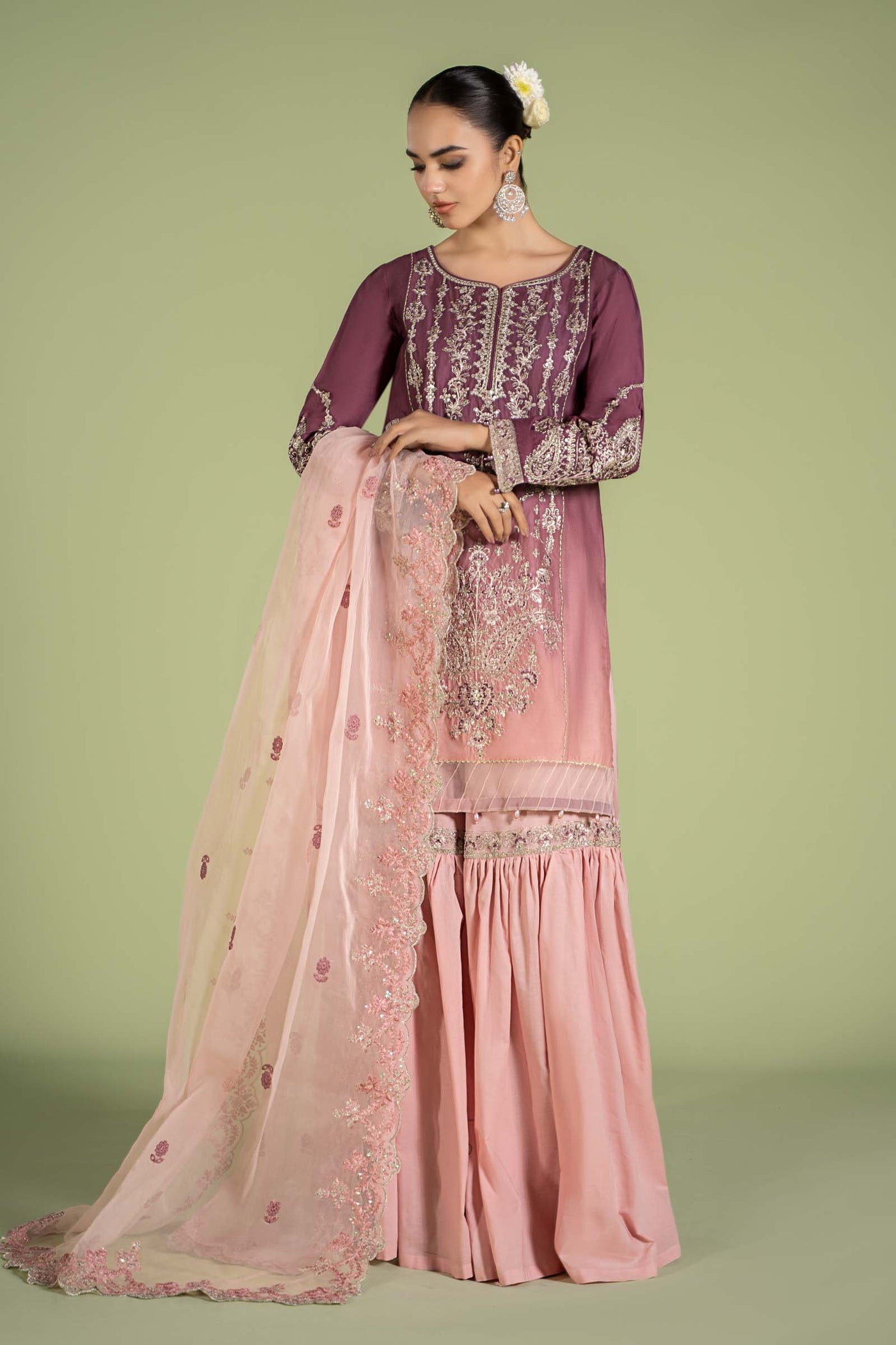 3 Piece Embroidered Lawn Suit | DW-EF24-46