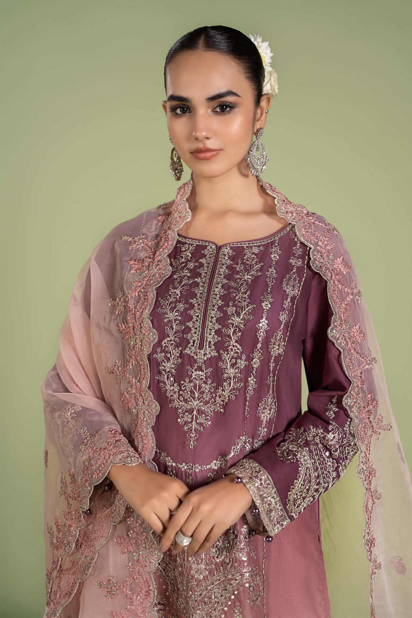 3 Piece Embroidered Lawn Suit | DW-EF24-46