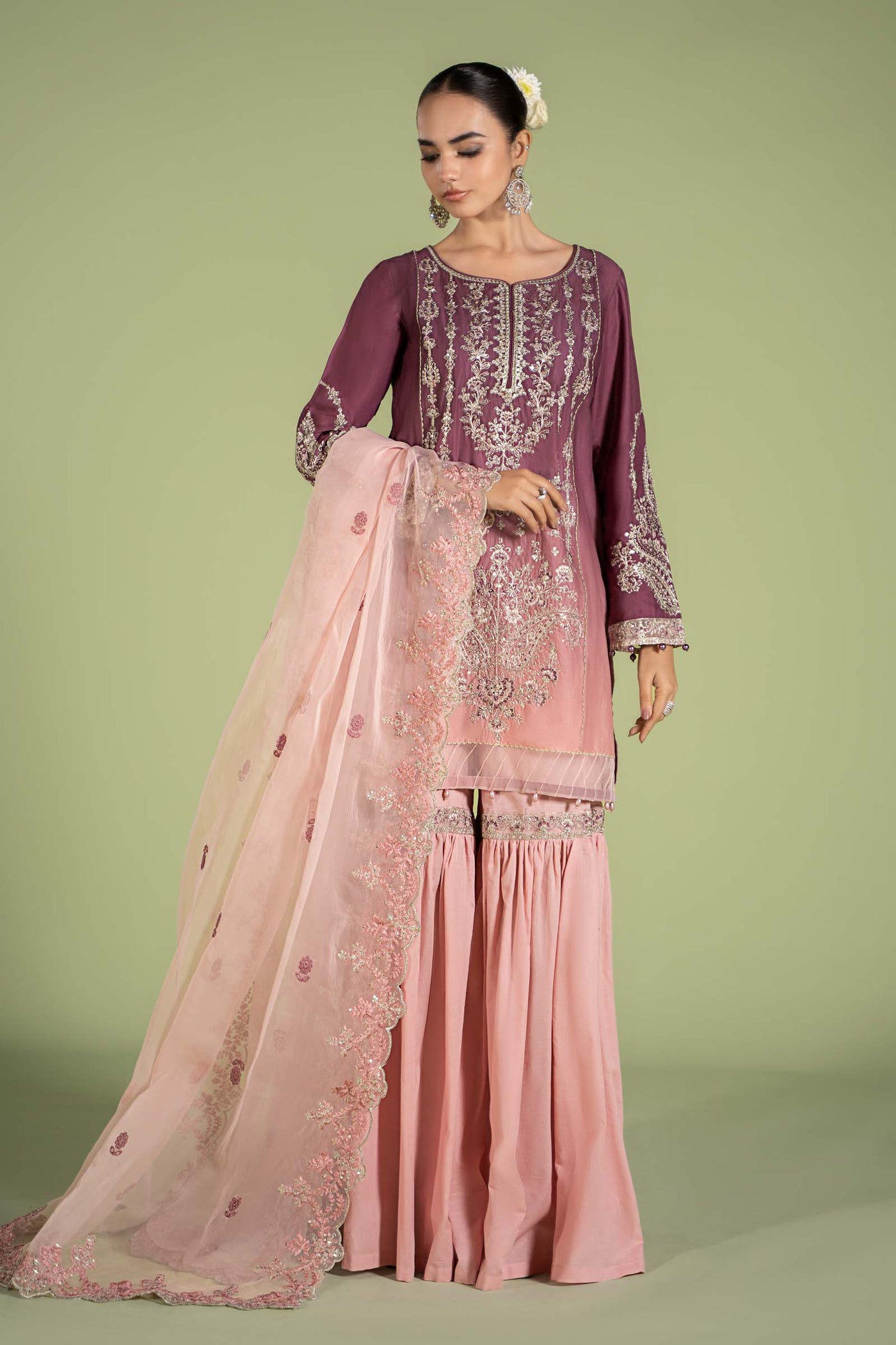 3 Piece Embroidered Lawn Suit | DW-EF24-46