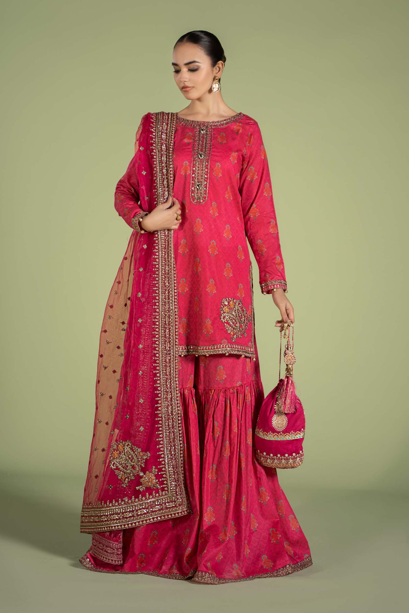 3 Piece Embroidered Lawn Suit | DW-EF24-77