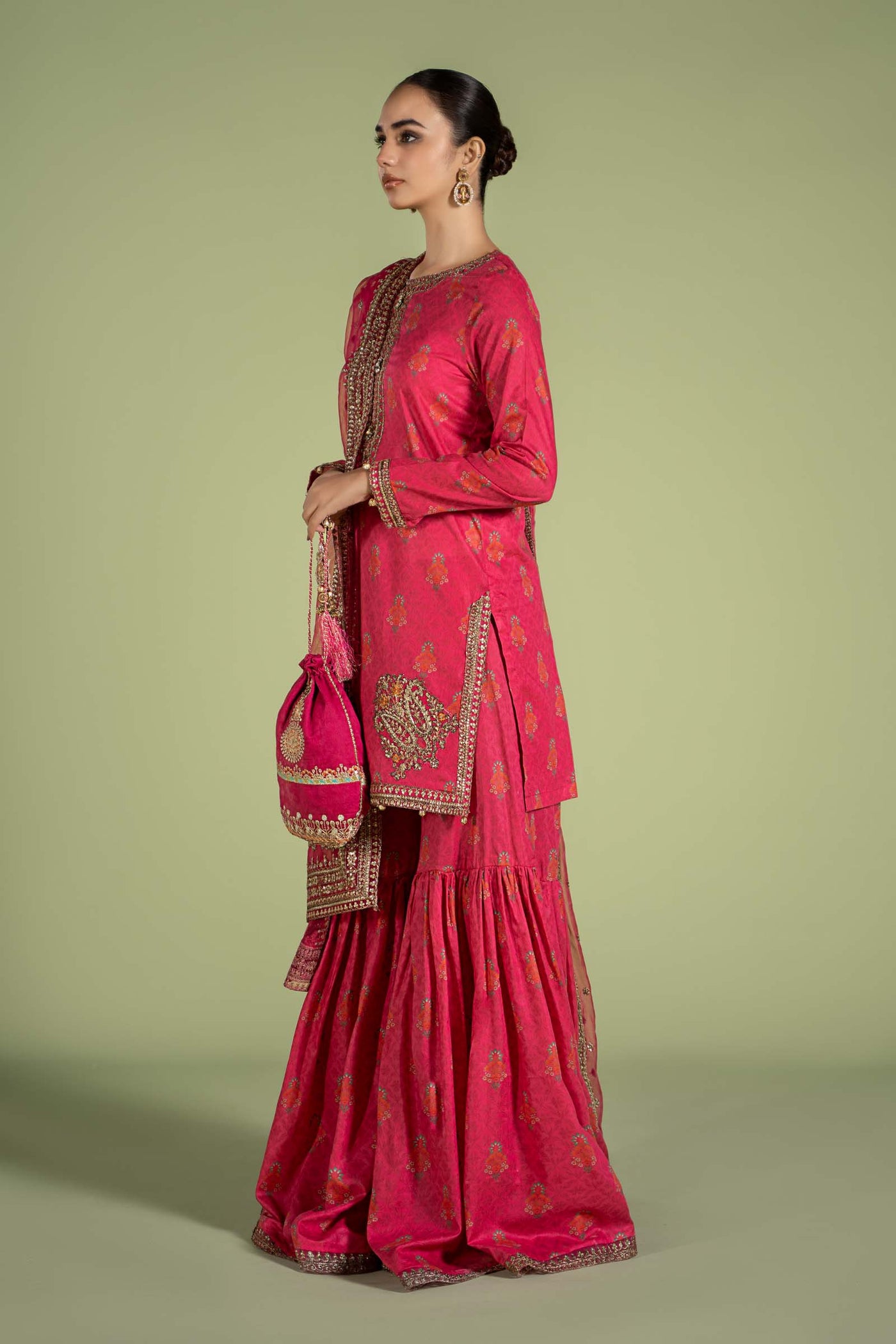 3 Piece Embroidered Lawn Suit | DW-EF24-77