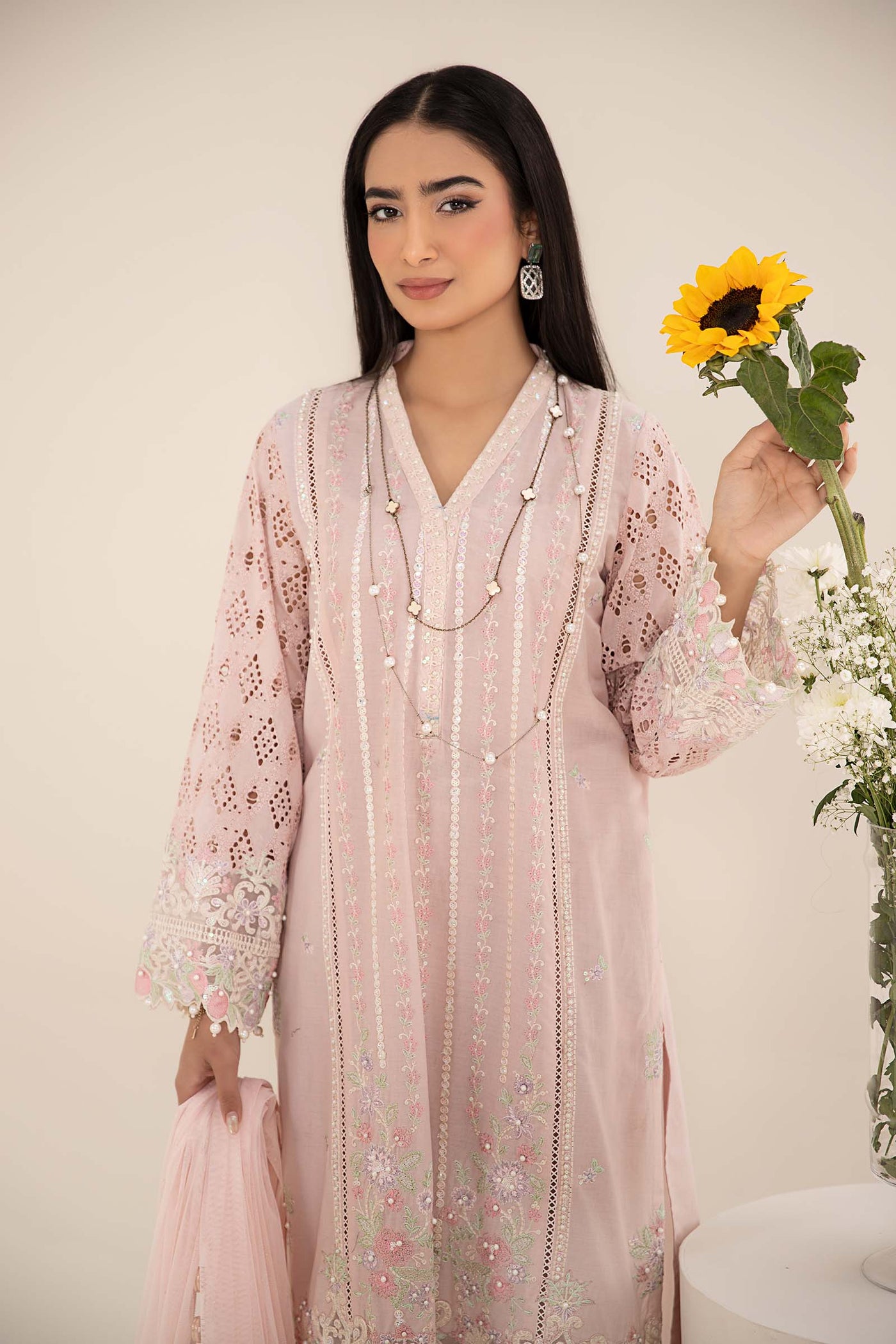 3 Piece Embroidered Lawn Suit | DW-EF25-07