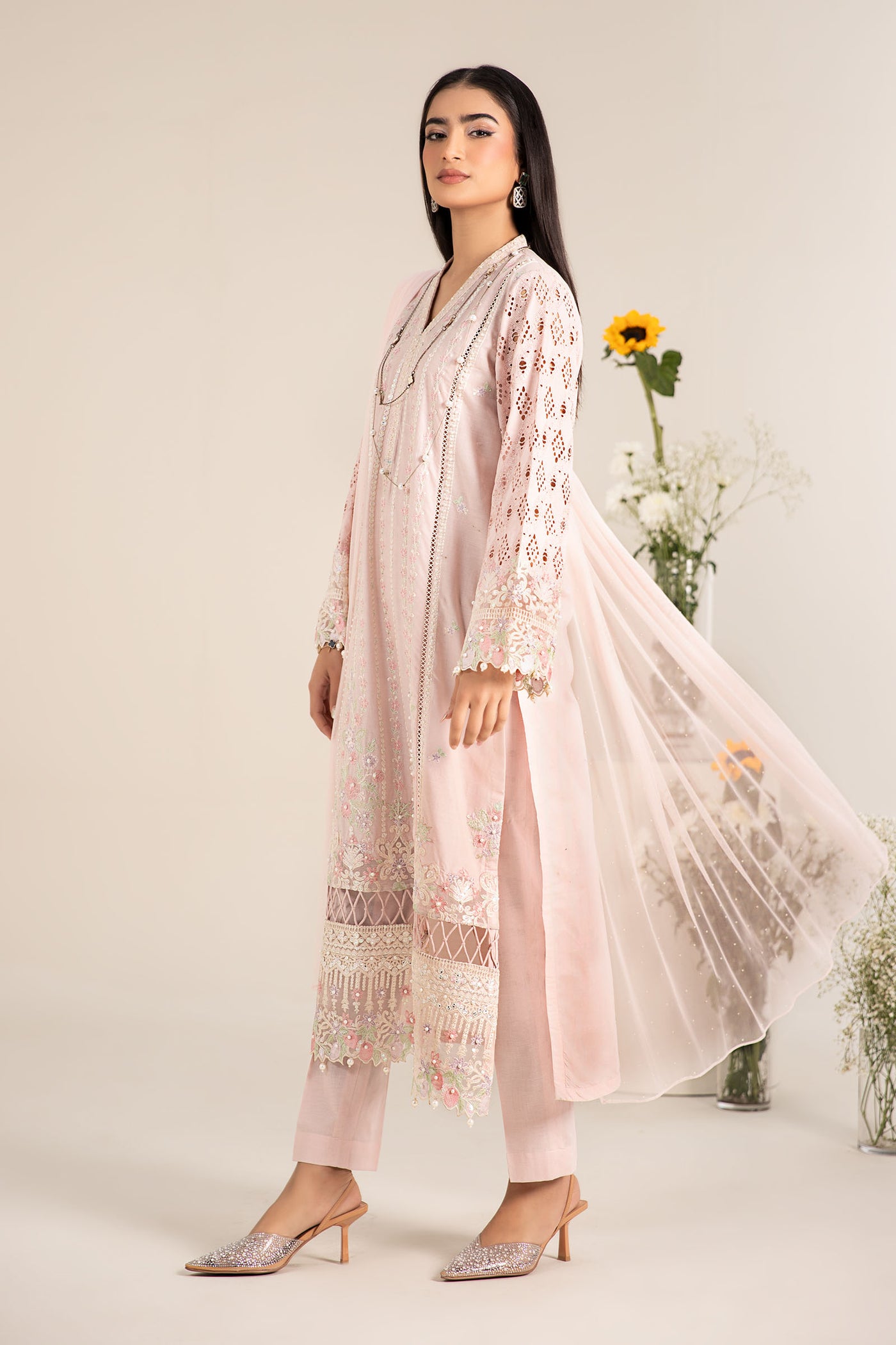 3 Piece Embroidered Lawn Suit | DW-EF25-07