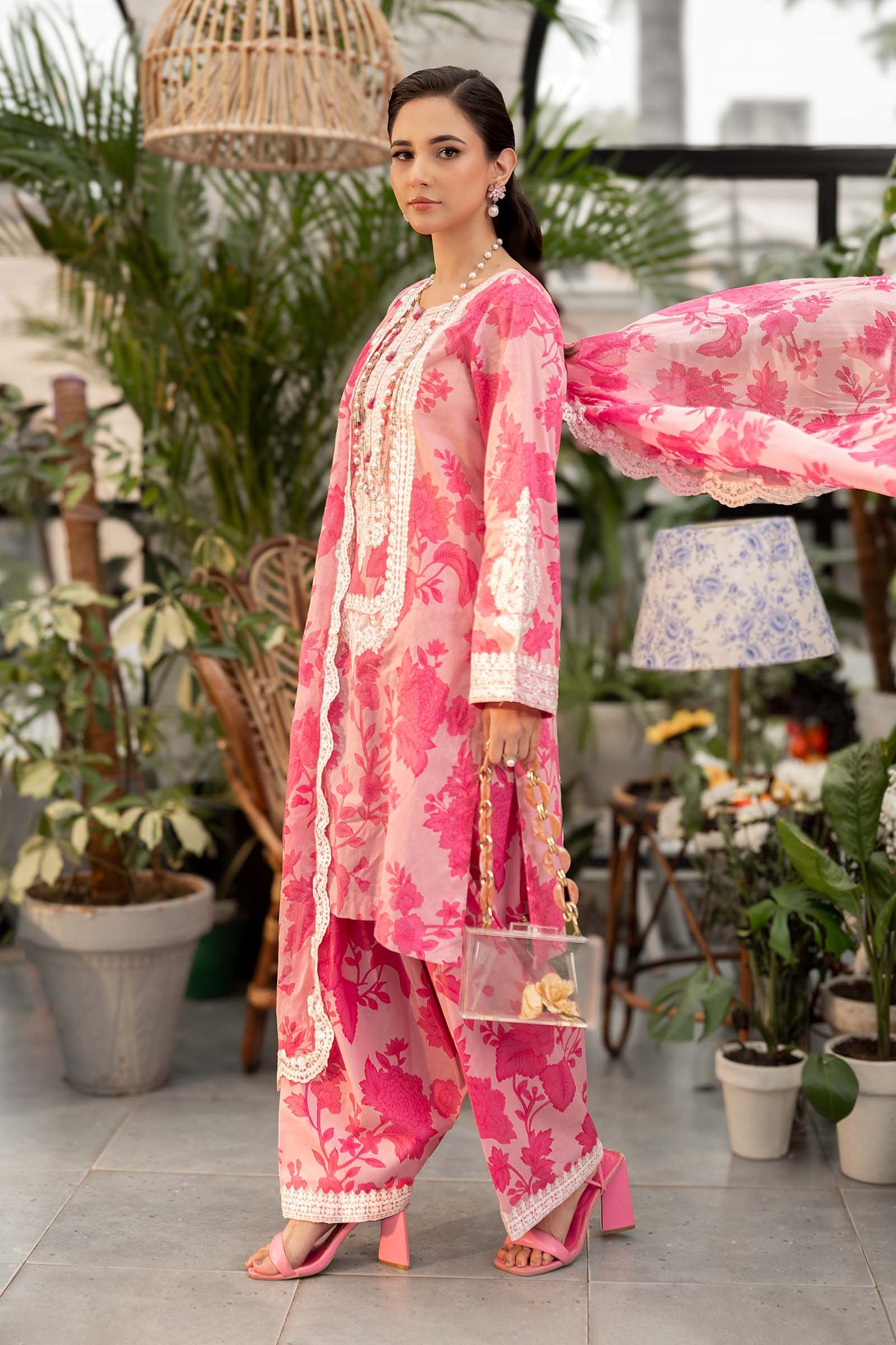 3 Piece Printed Lawn Suit | DW-EF25-124