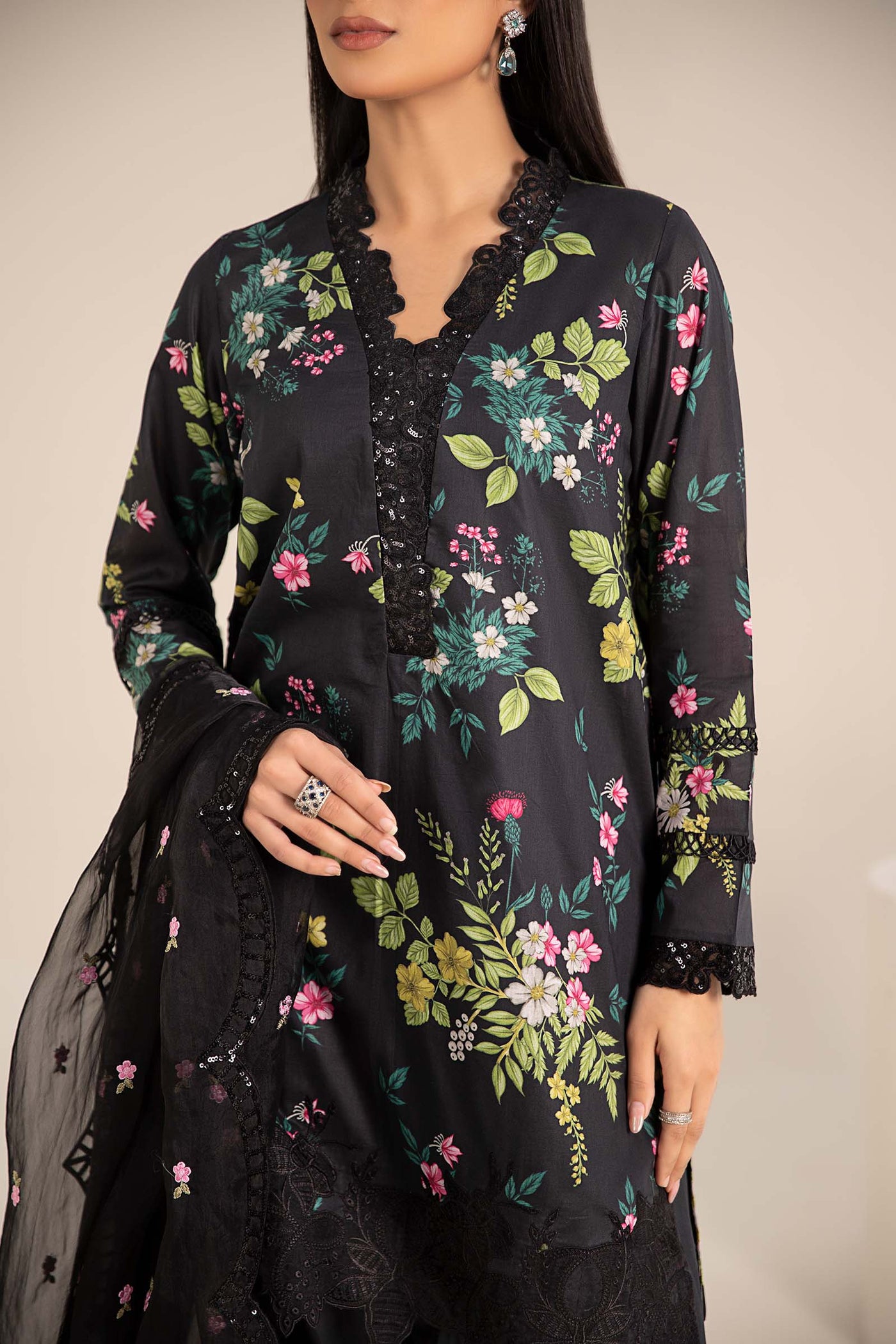 3 Piece Printed Lawn Suit | DW-EF25-27