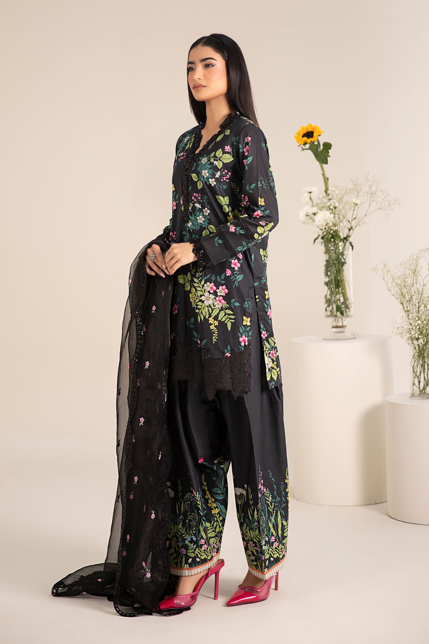 3 Piece Printed Lawn Suit | DW-EF25-27