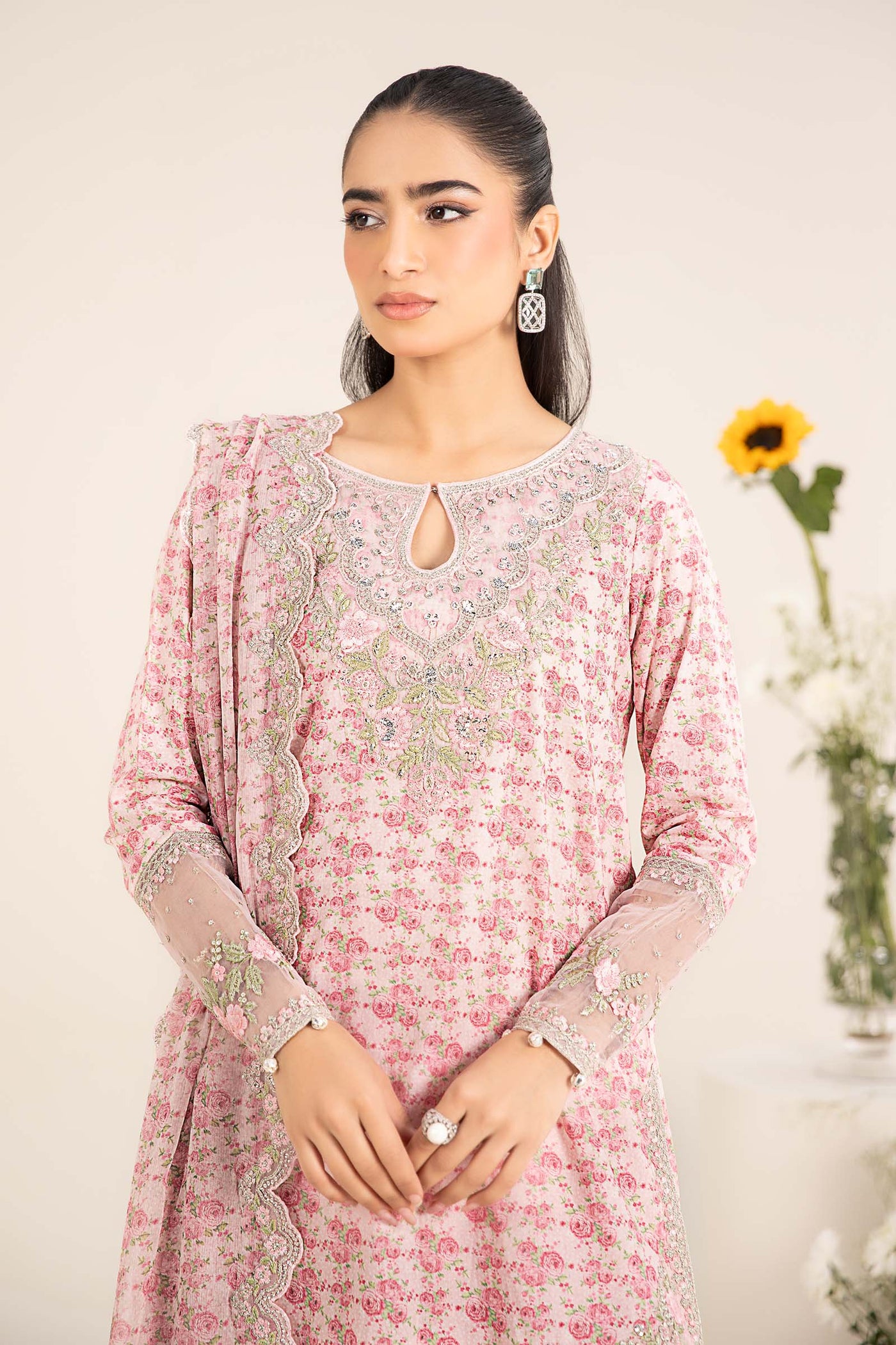 3 Piece Embroidered Lawn Suit | DW-EF25-50